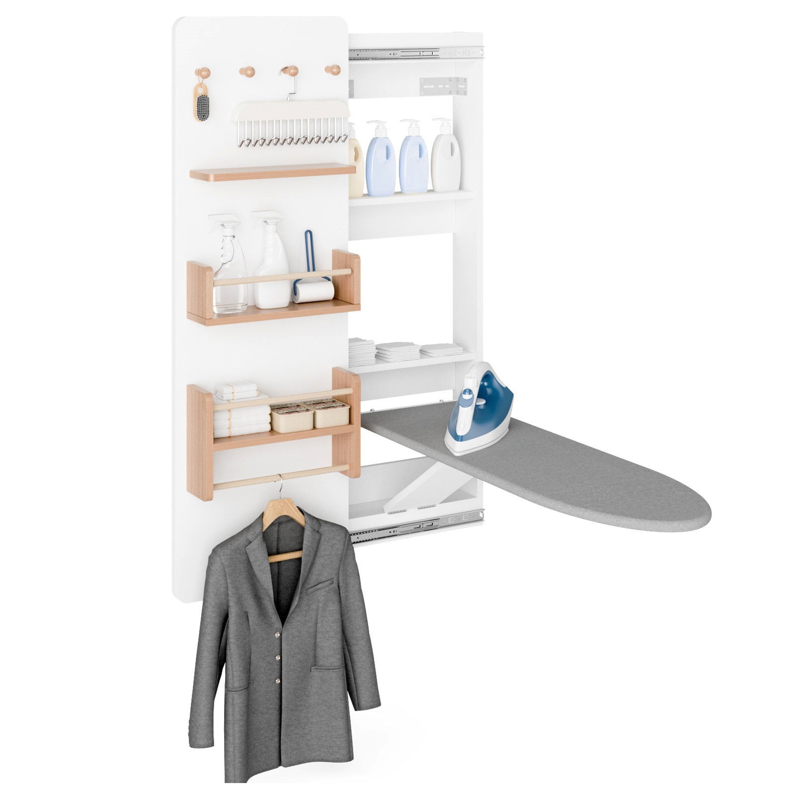 Advwin Wall Mounted Ironing Board Cabinet