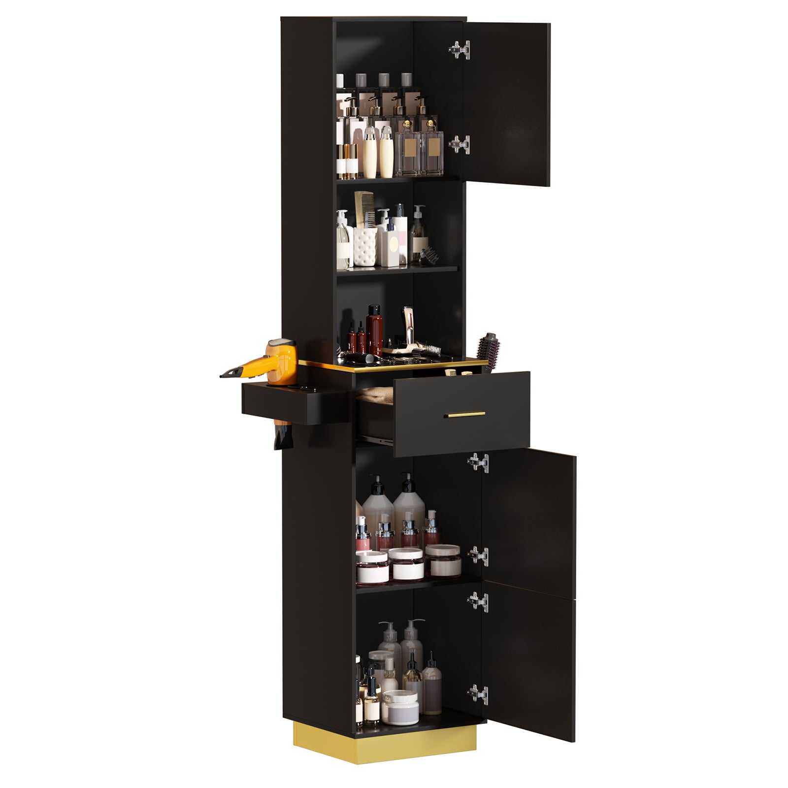 Advwin Tall Hair Salon Station with 6 Tools Holders