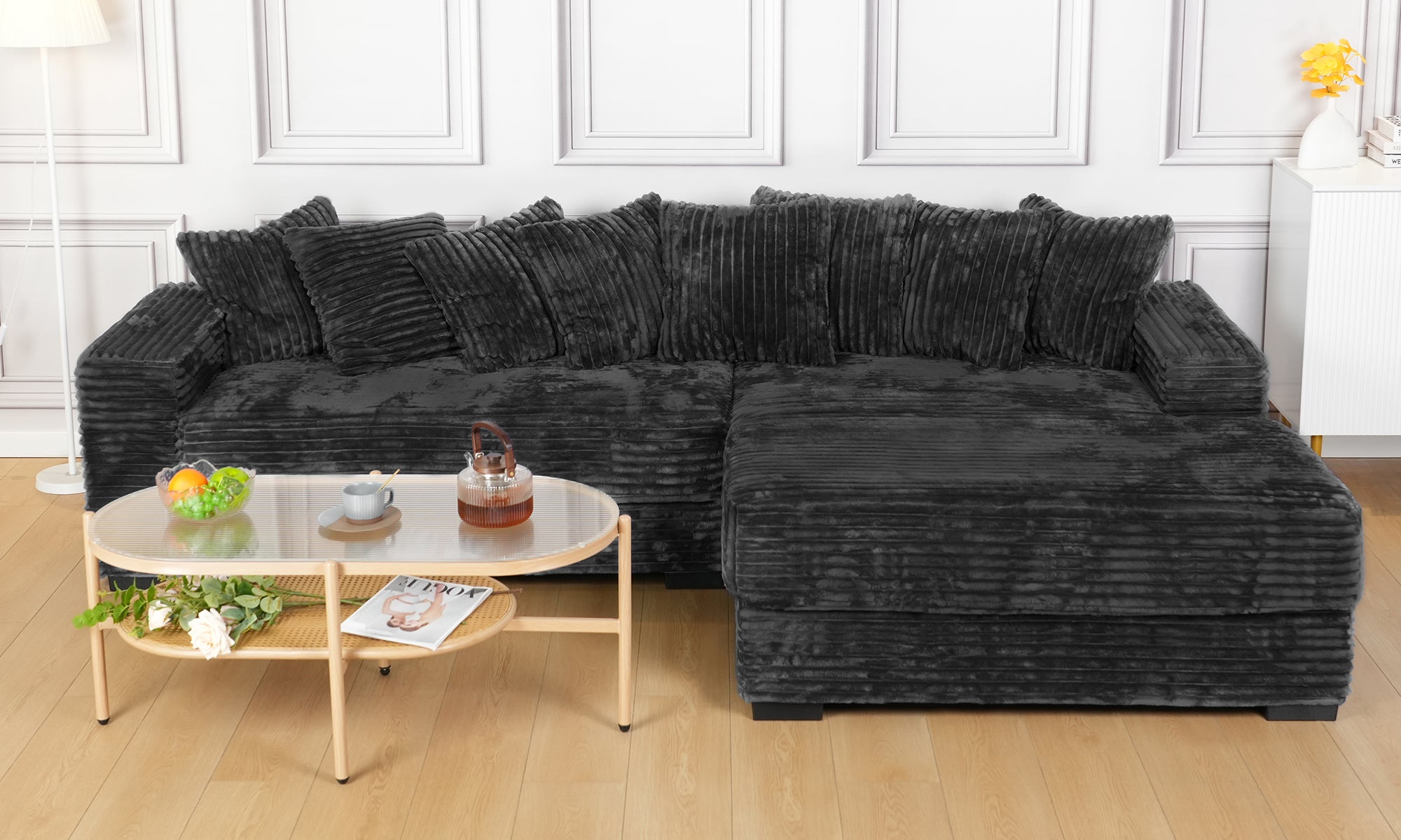 sofa with oversized chair​