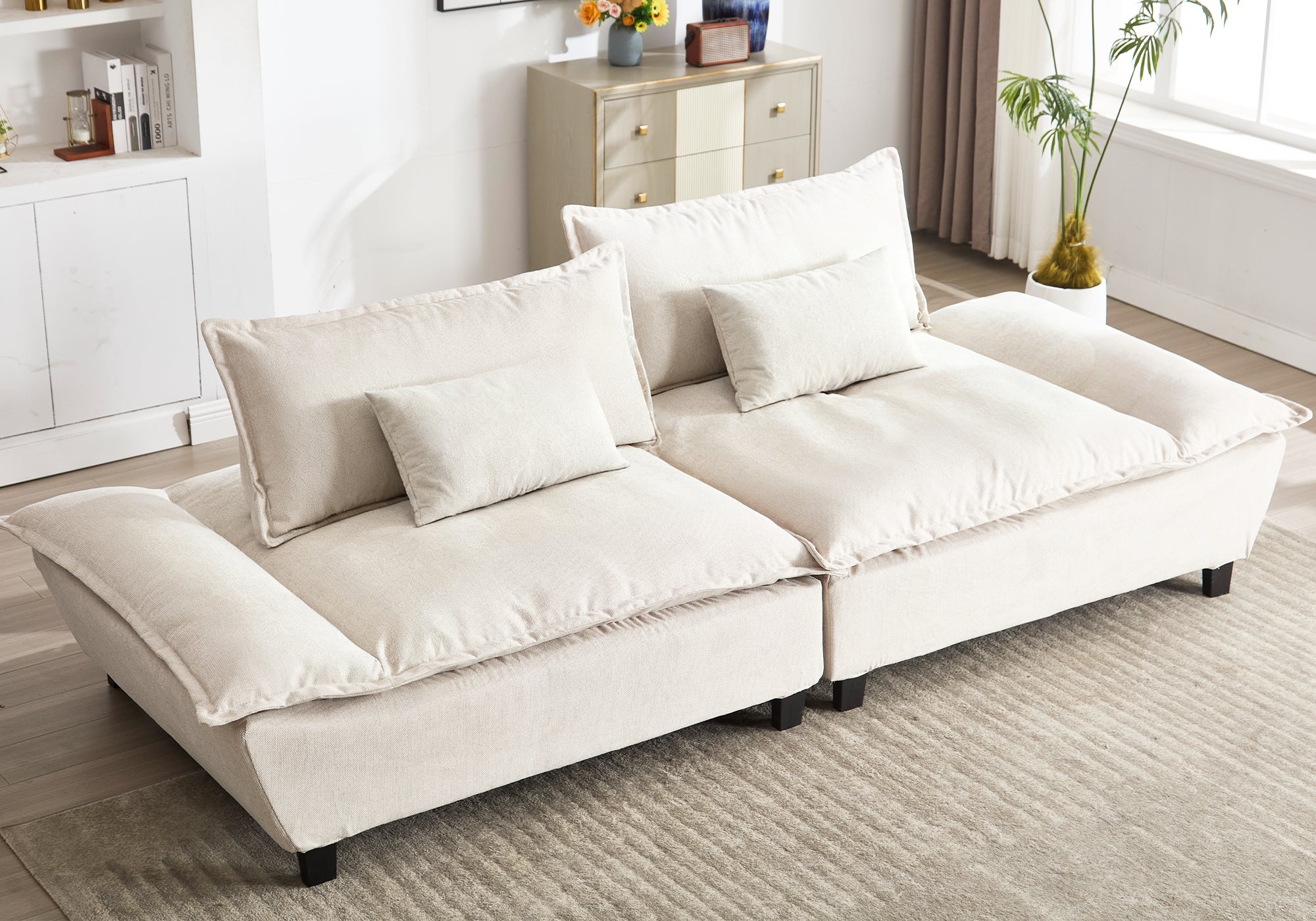 Advwin 114” Oversized Couch Loveseat Set