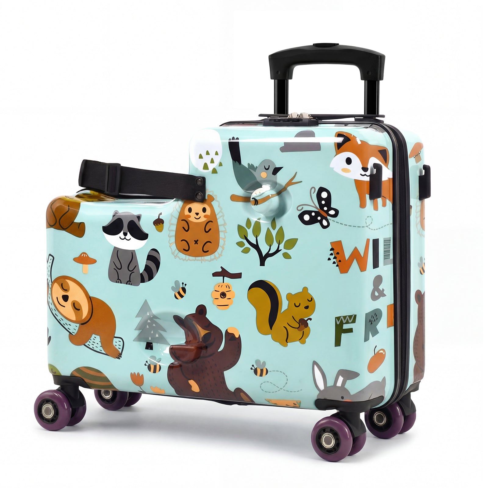 Advwin 20" Cute Pattern Ride-On Suitcase