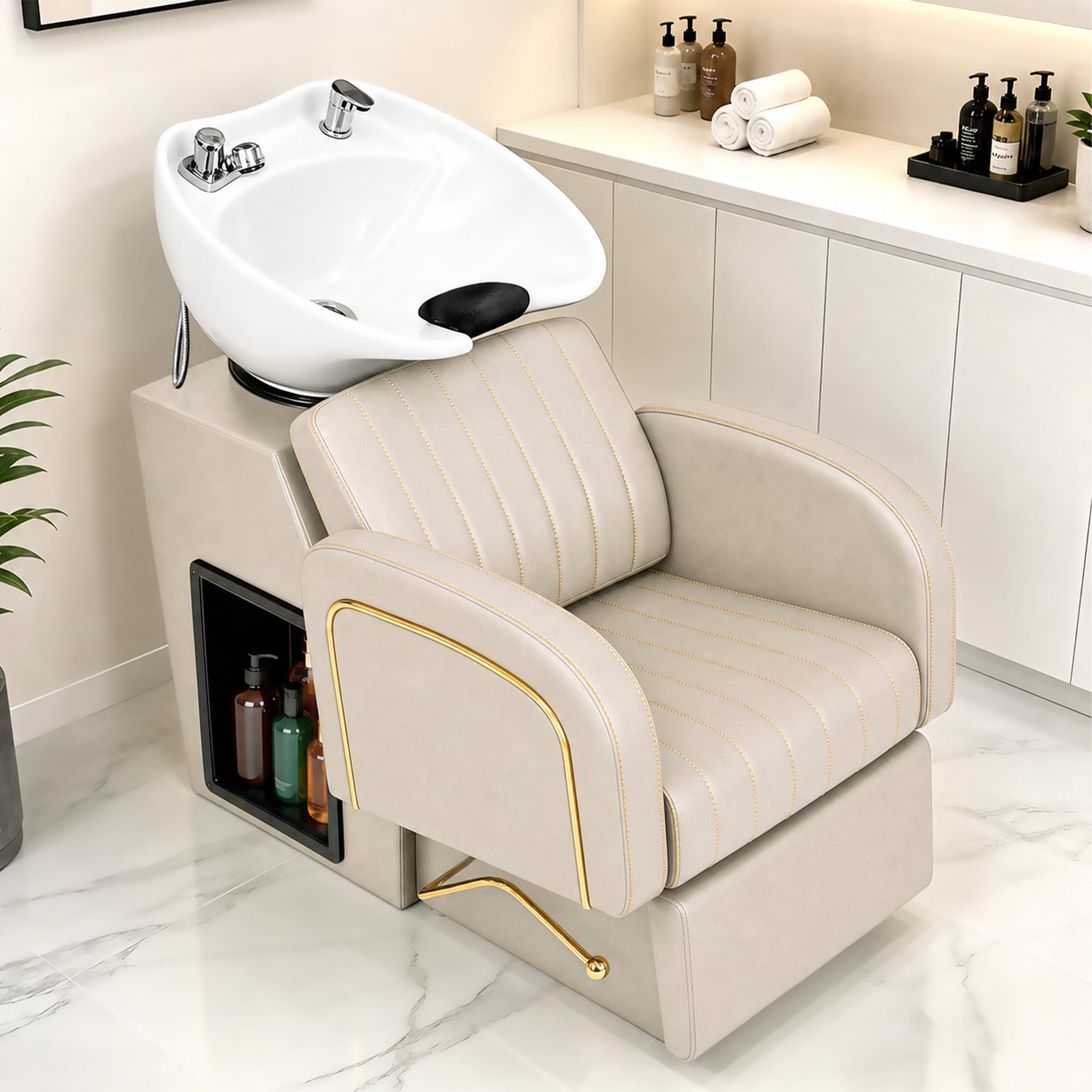 Advwin Salon Shampoo Bowl and Chair Set