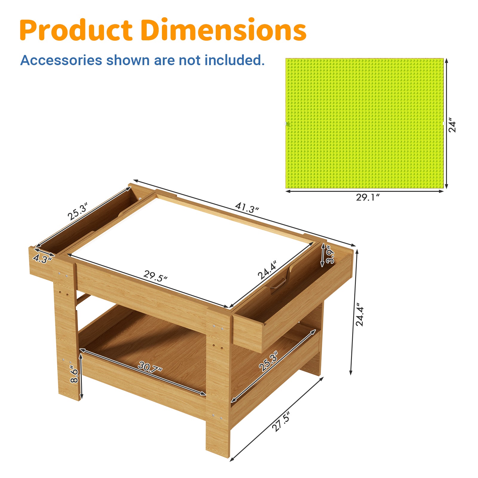 Advwin 5-in-1 Light Table for Kids w/ Reversible Tabletop