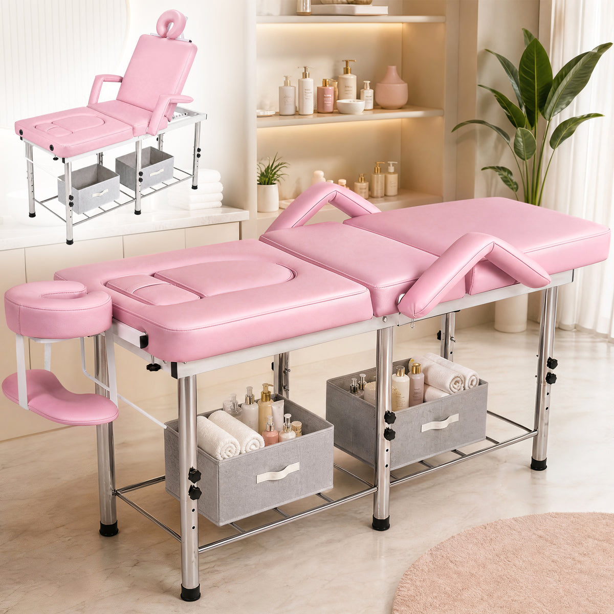 Advwin Massage Table w/ Chest & Abdominal Opening