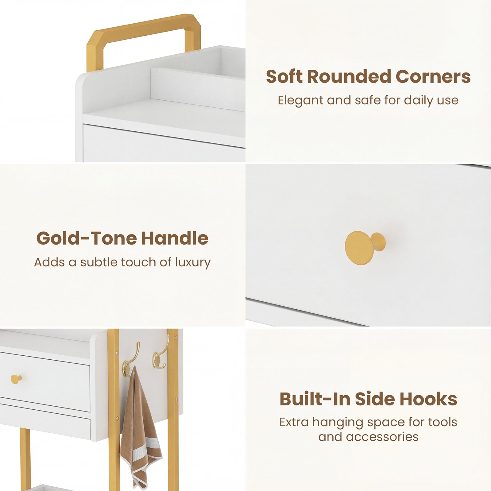 Advwin Spa Salon Trolley with Storage Cabinet