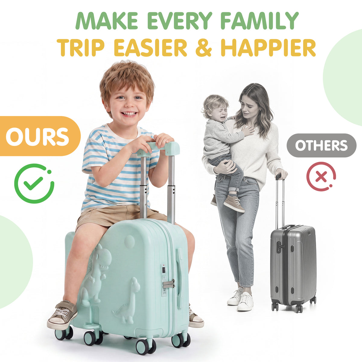 Advwin 20" Carry-On Suitcase with 12" Portable Bag (Pre-Order)