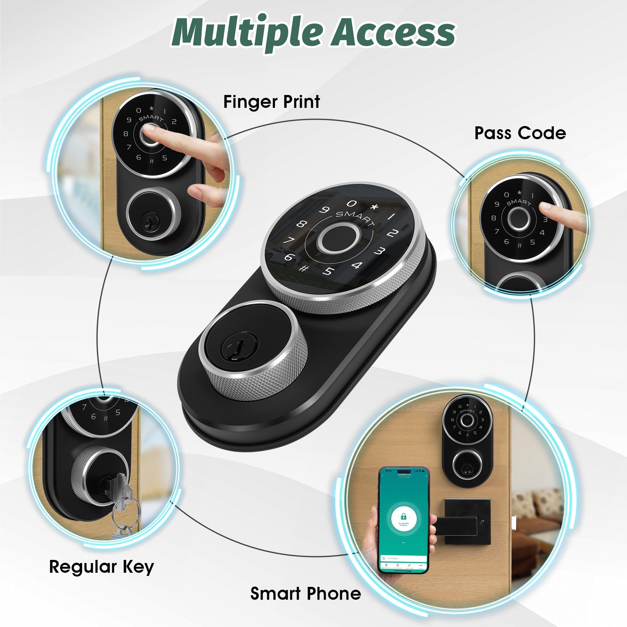 Advwin Smart Door Lock with Handle