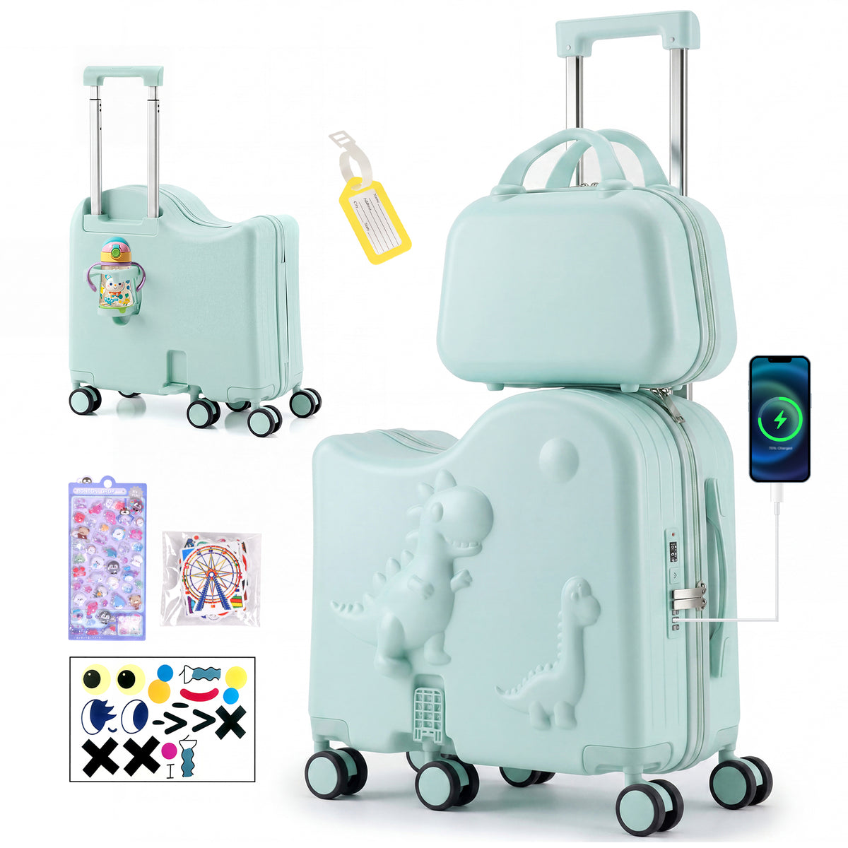 Advwin 20" Carry-On Suitcase with 12" Portable Bag (Pre-Order)