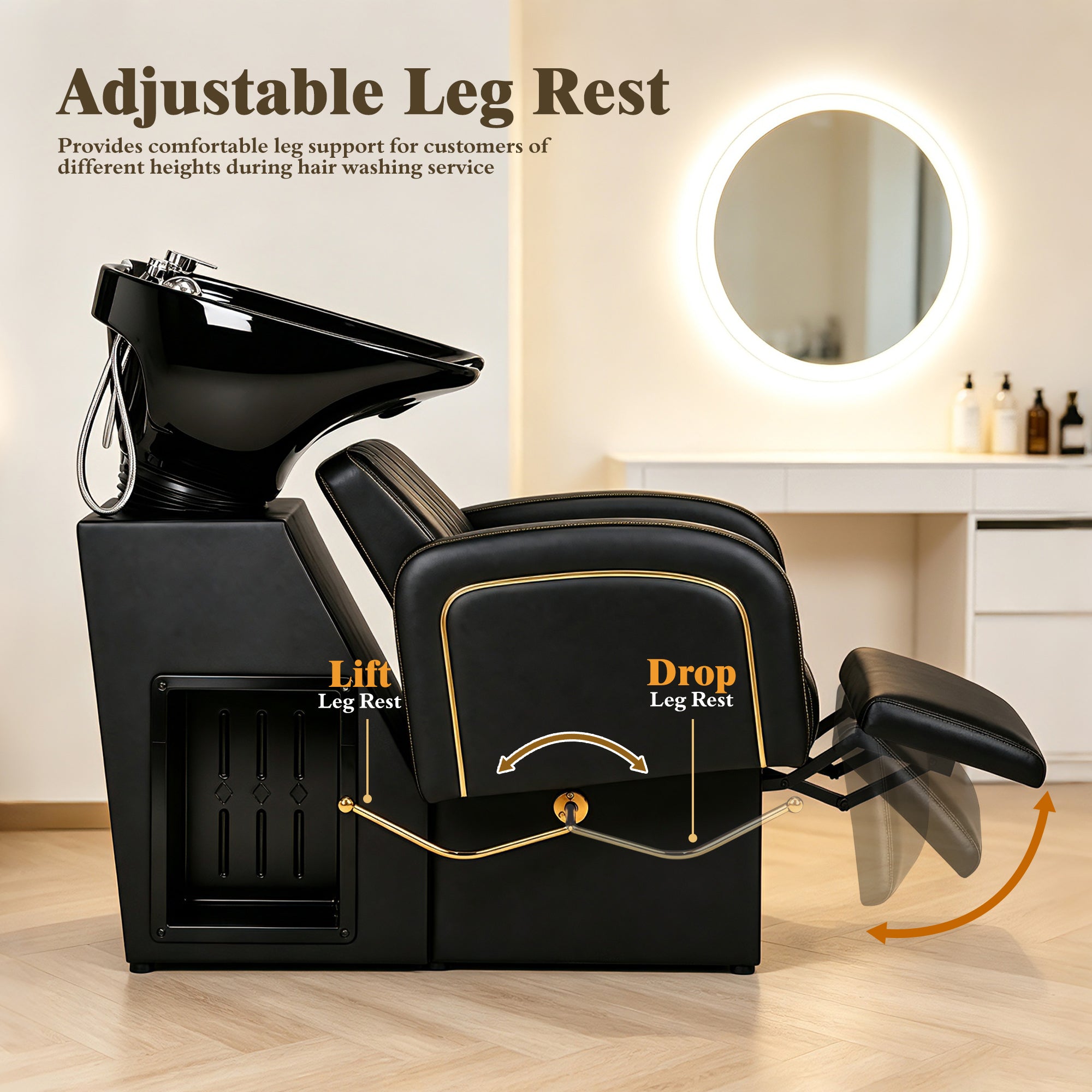 Advwin Salon Shampoo Bowl and Chair Set