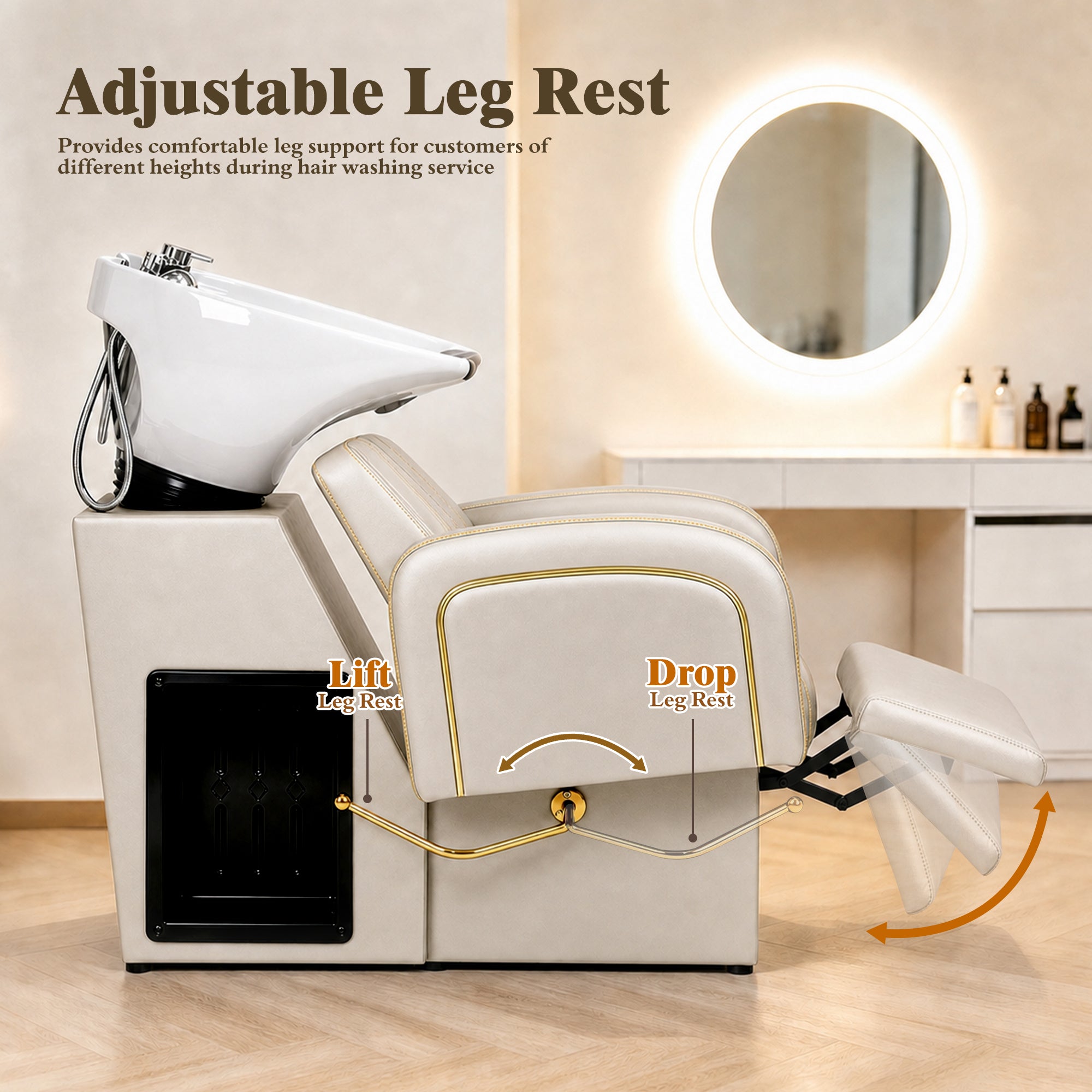 Advwin Salon Shampoo Bowl and Chair Set