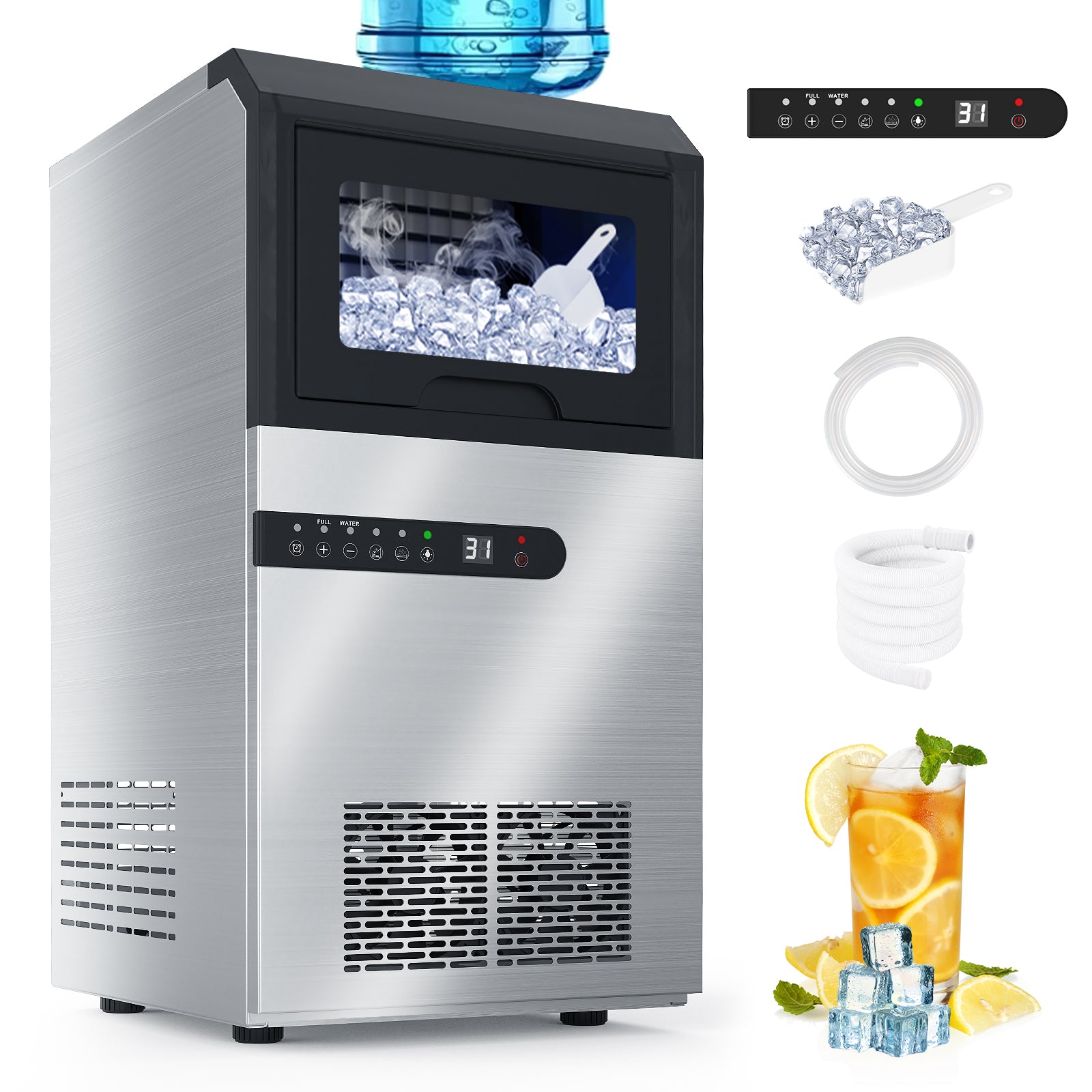 Advwin Commercial Ice Maker Machine 100Lbs/24H