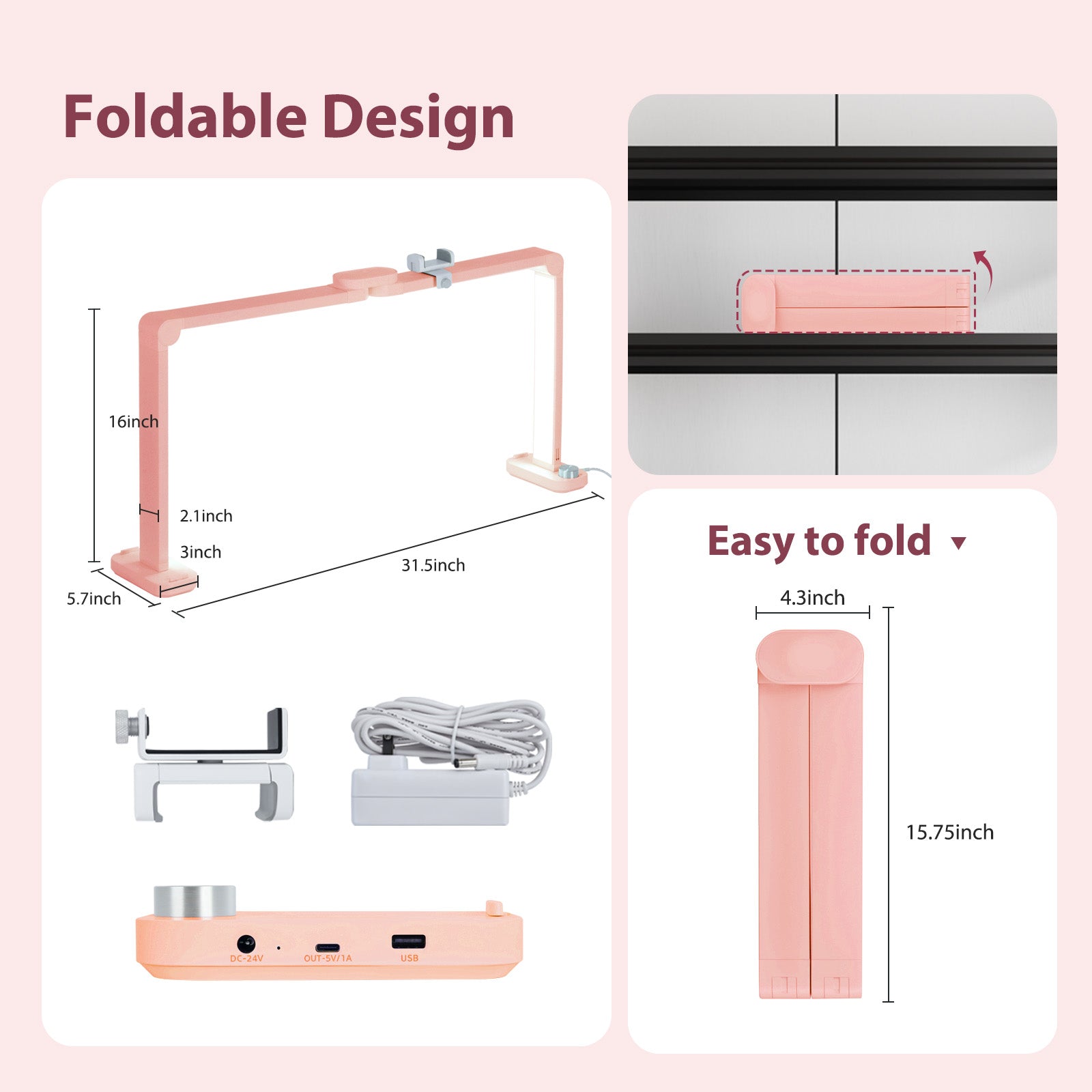 Advwin Nail Lamp Foldable with USB Ports