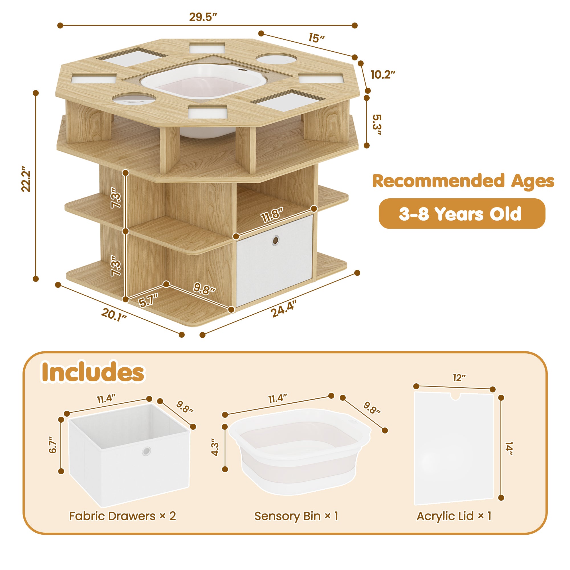 Advwin Kids Science Activity Table