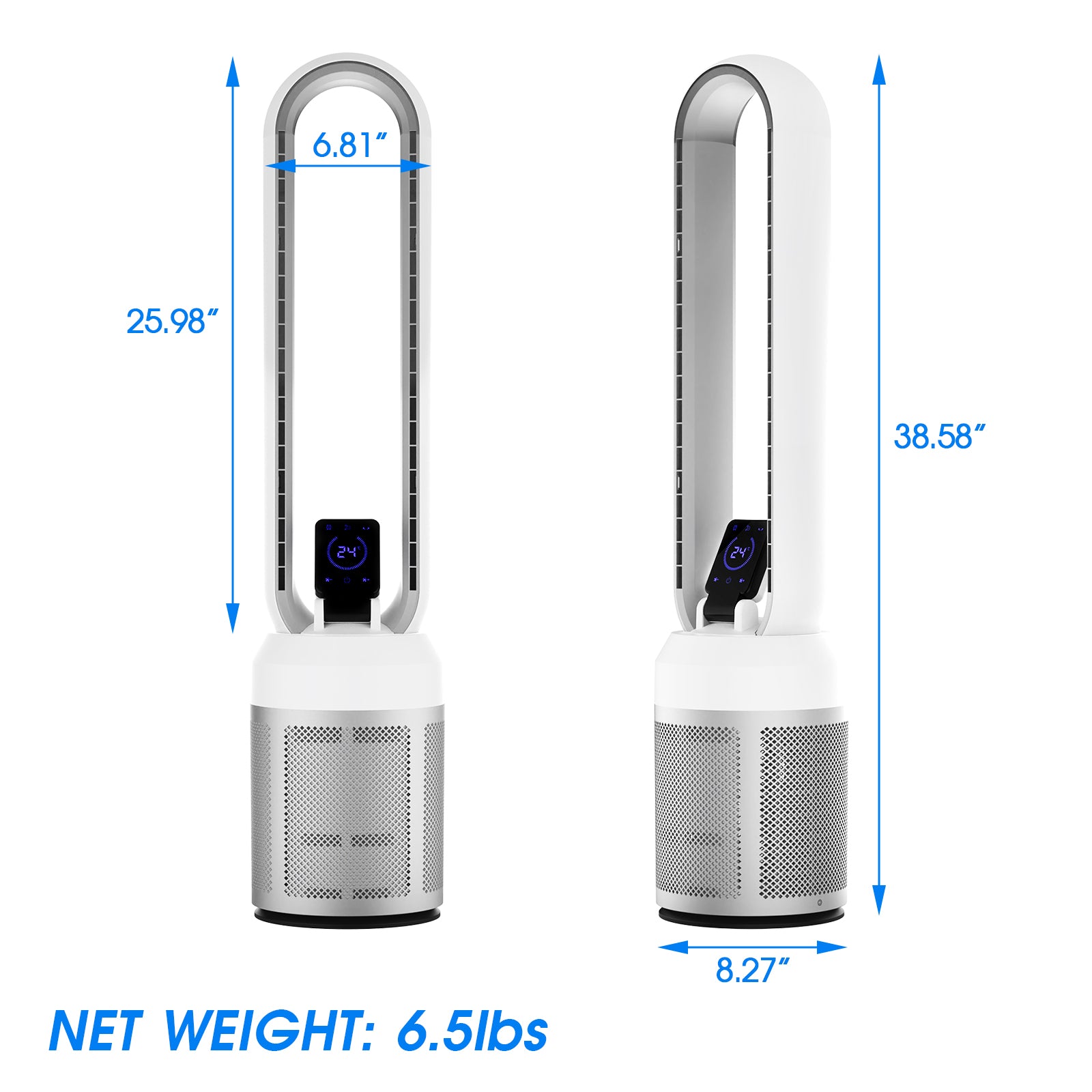 Advwin Electric Bladeless Fan with Touch Screen