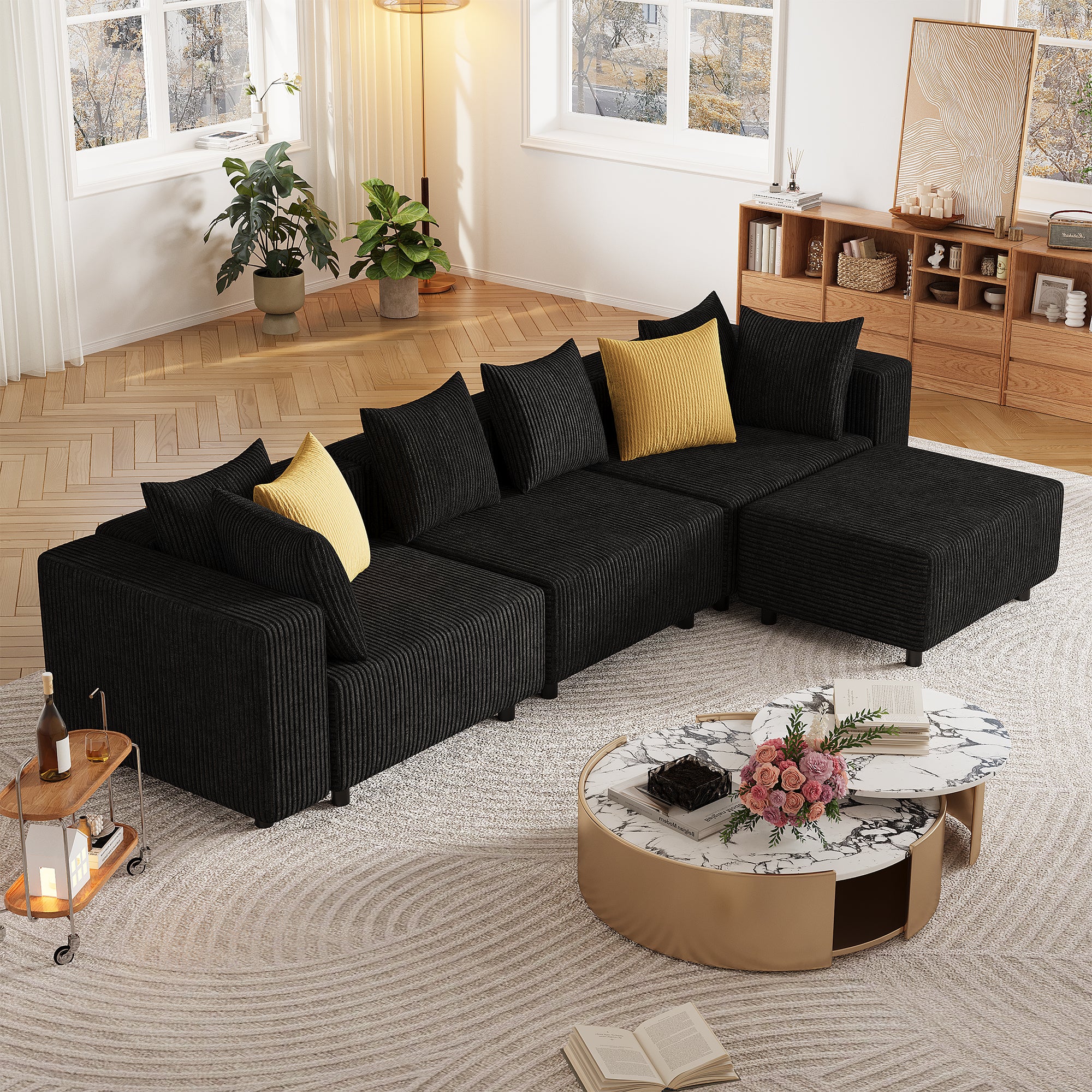 Advwin Boneless Cloud Modern Oversized Modular Sectional Sofa