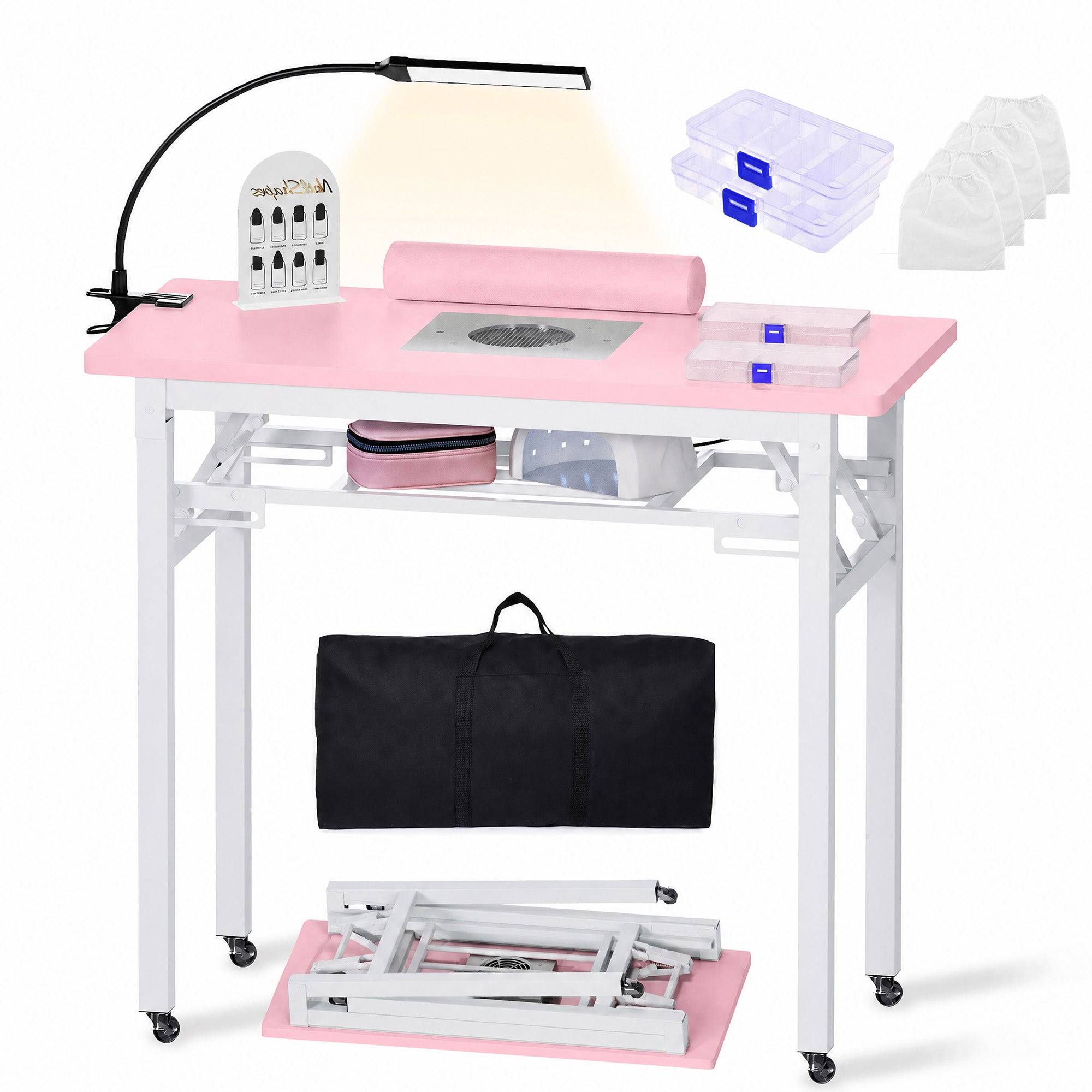 Advwin Nail Table w/ Dust Collector Portable