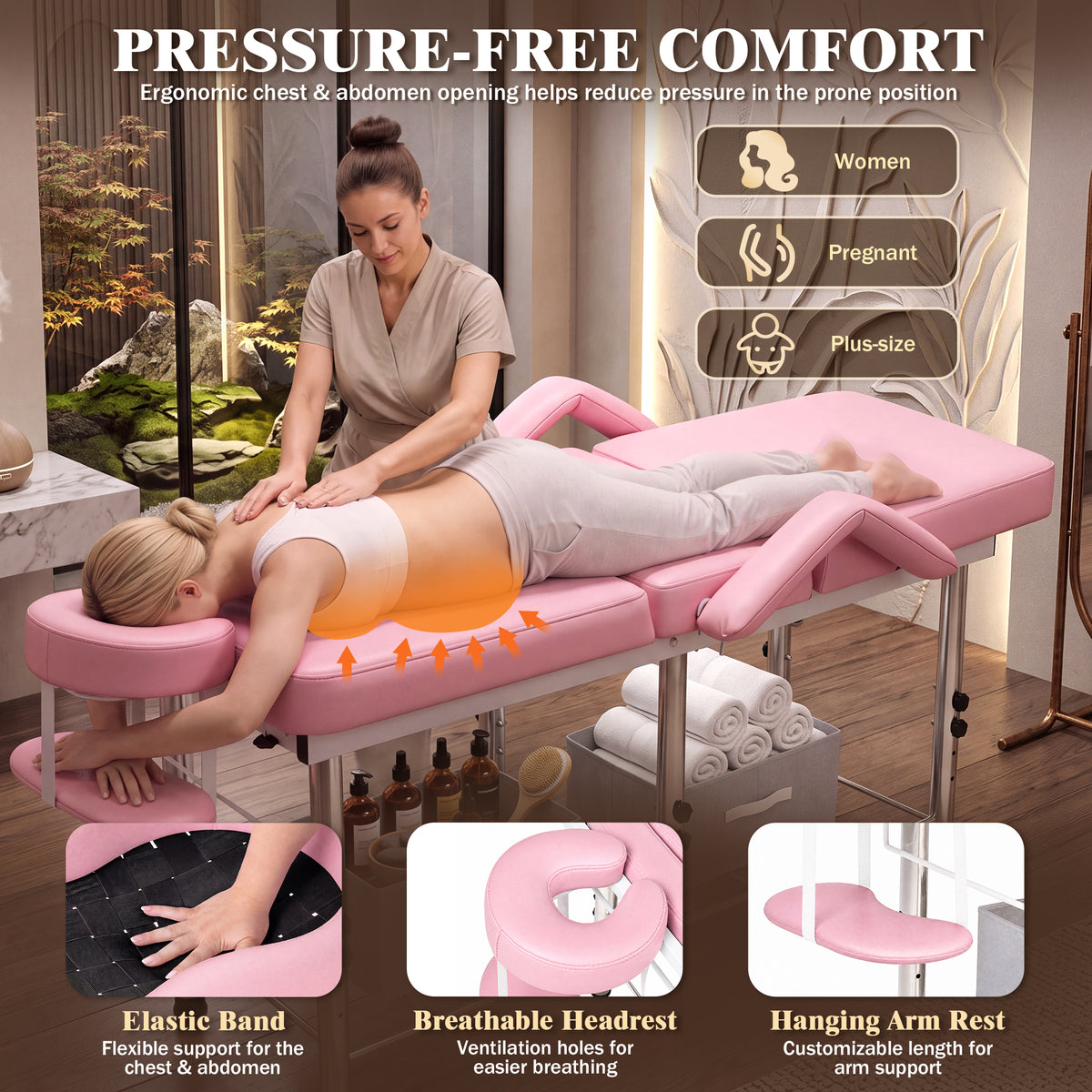 Advwin Massage Table w/ Chest & Abdominal Opening