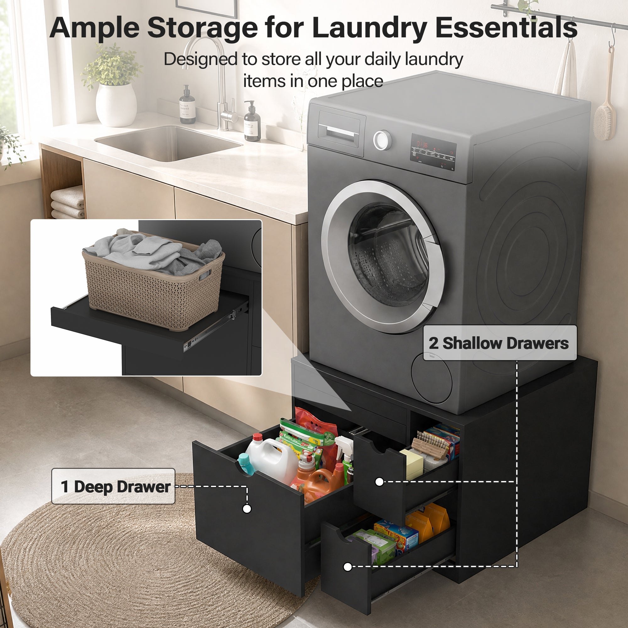 Advwin Heavy Duty Wooden Laundry Stand