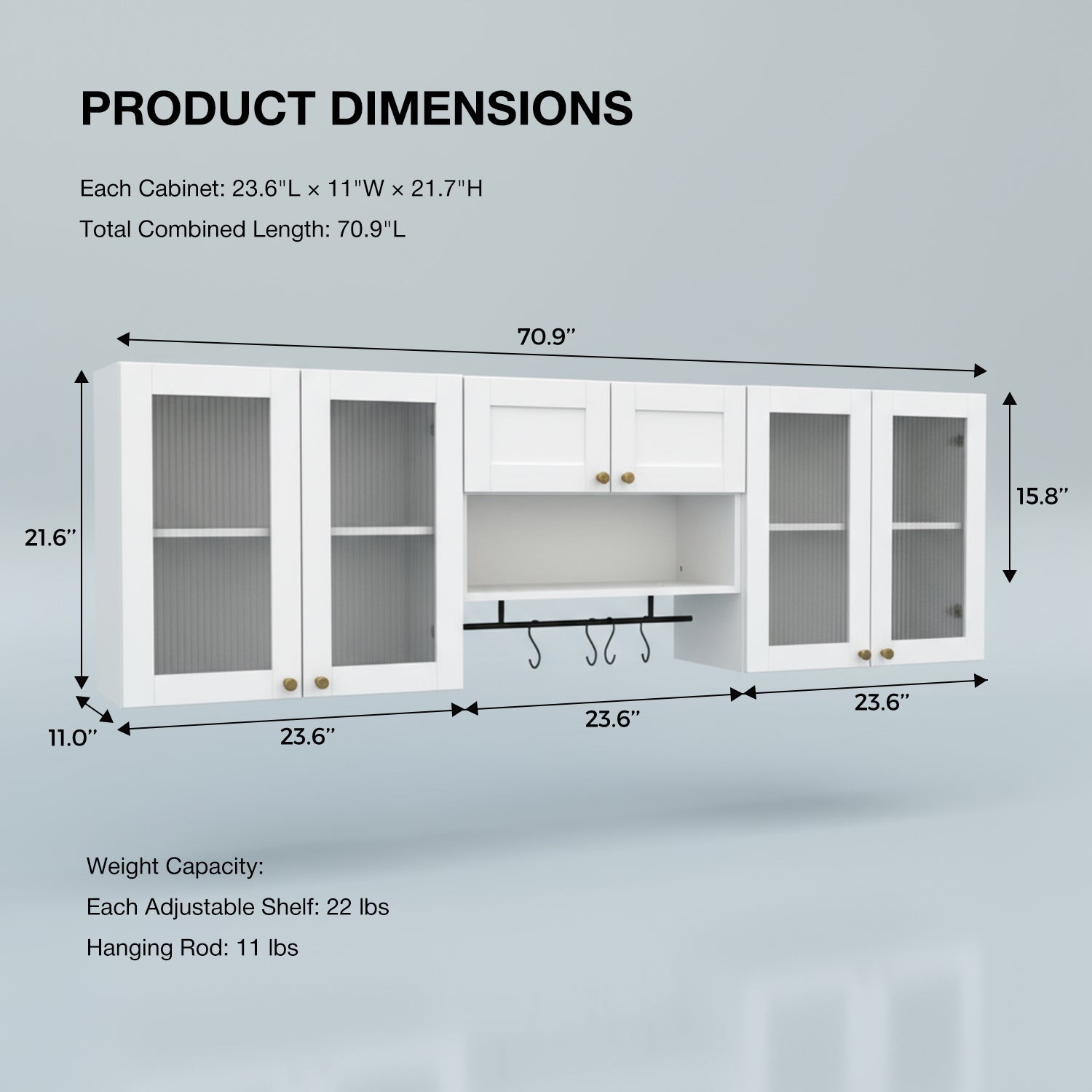 Advwin Wall Mounted Laundry Room Cabinet Set