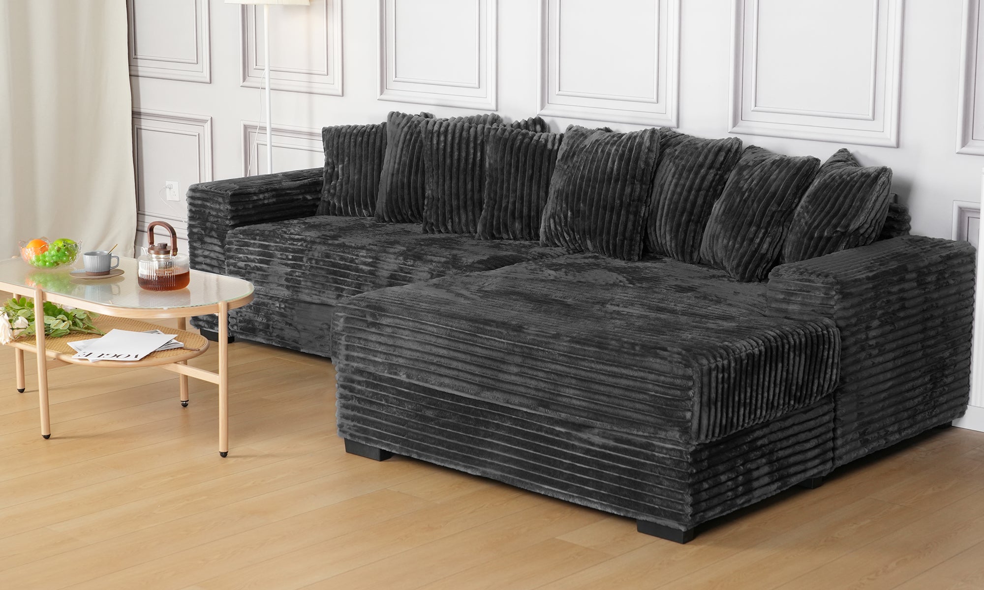 Advwin Oversized L Shaped Sofa With Chaise