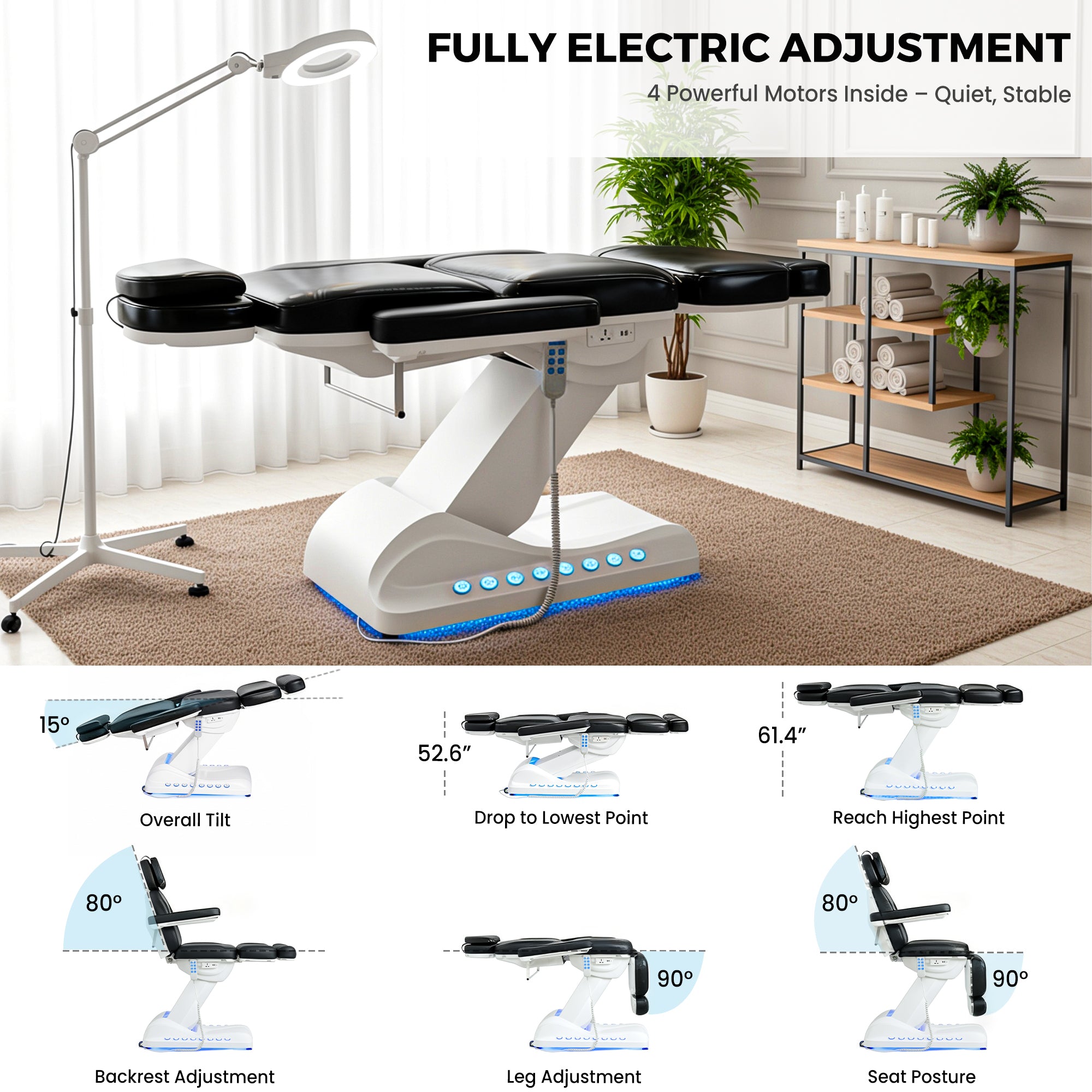 Advwin Massage Table with Built-in Charging Station