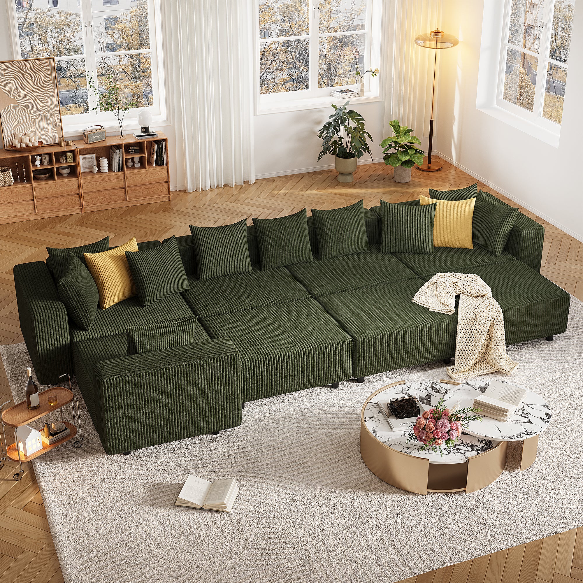 Advwin Boneless Cloud Modern Oversized Modular Sectional Sofa