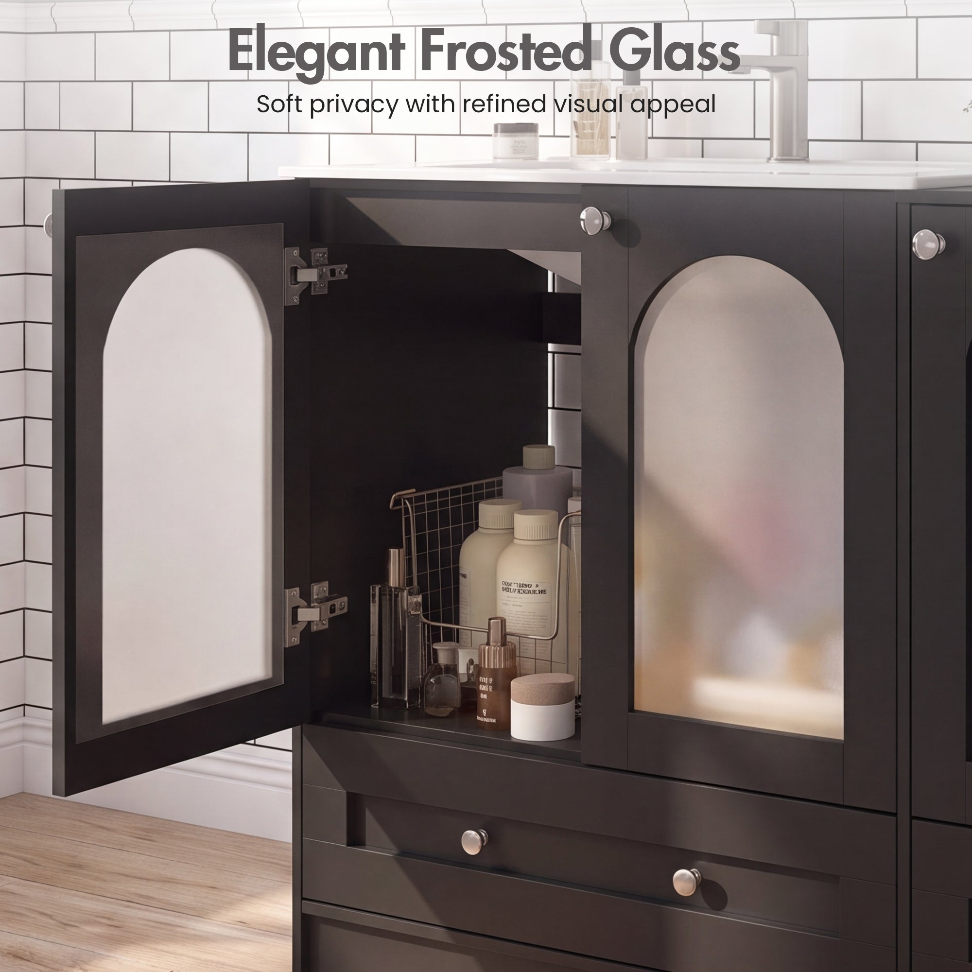 Advwin 42" Freestanding Bathroom Vanity w/ Ceramic Sink