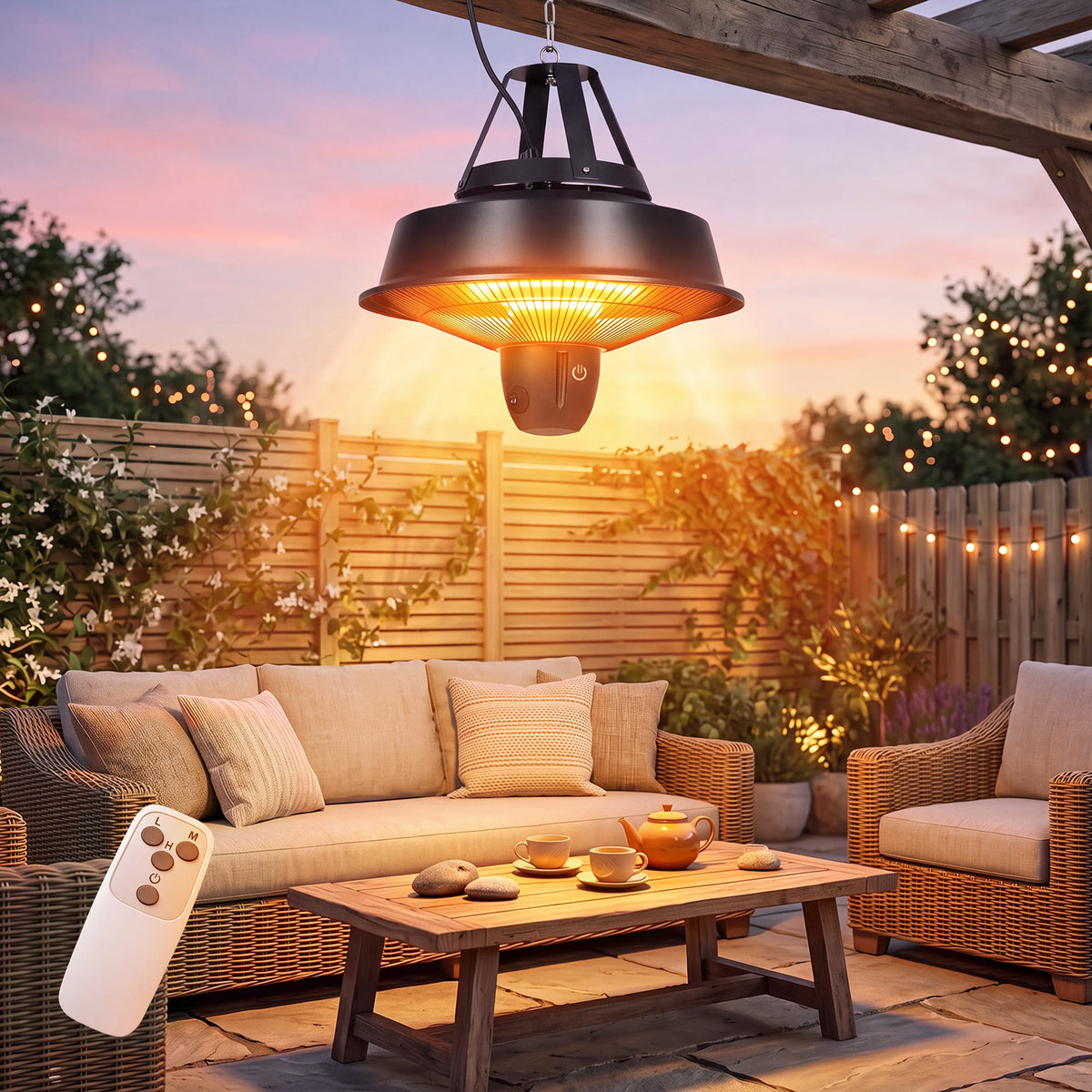 Advwin 1800W Infrared Hanging Patio Heater