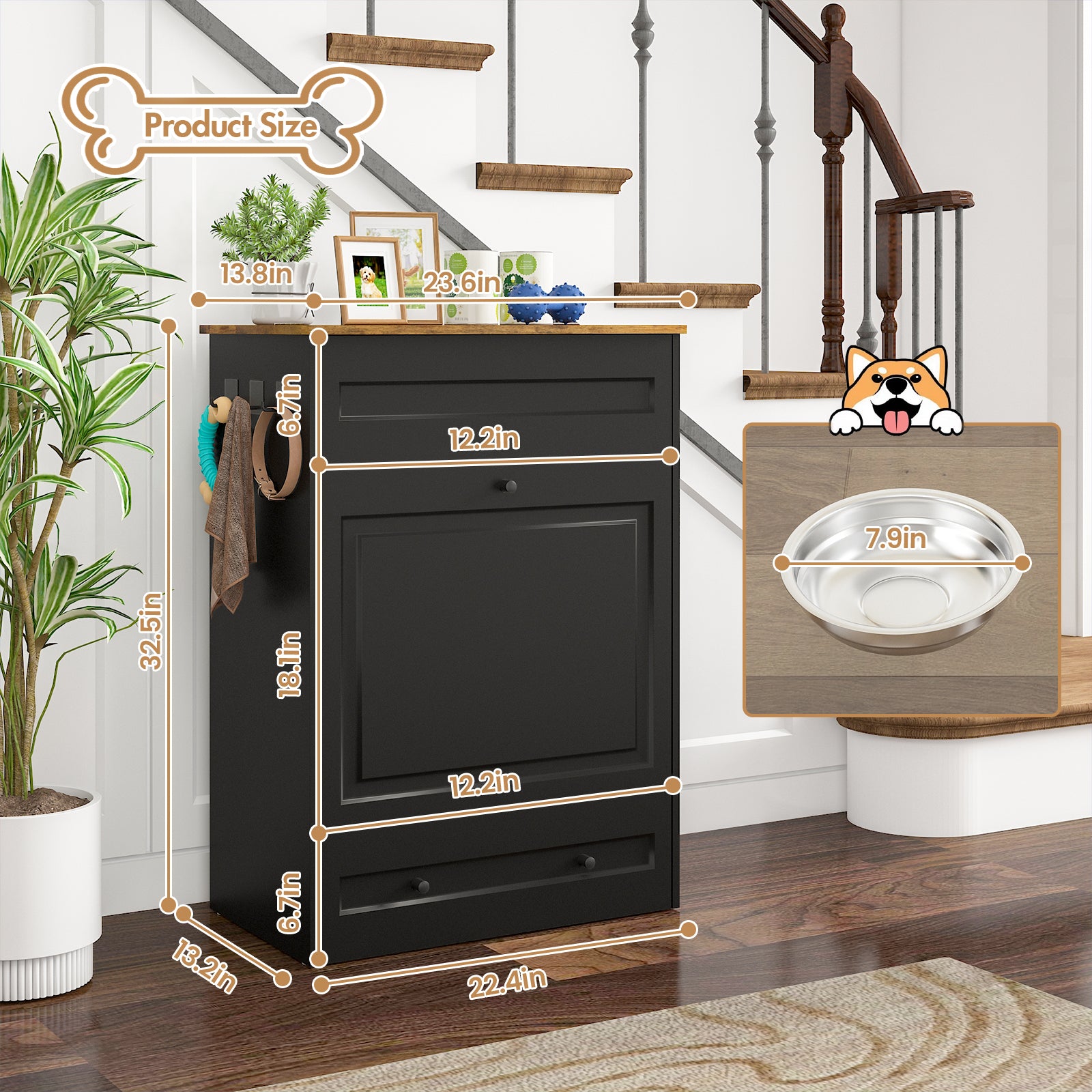 Advwin All-in-One Pet Feeding Cabinet