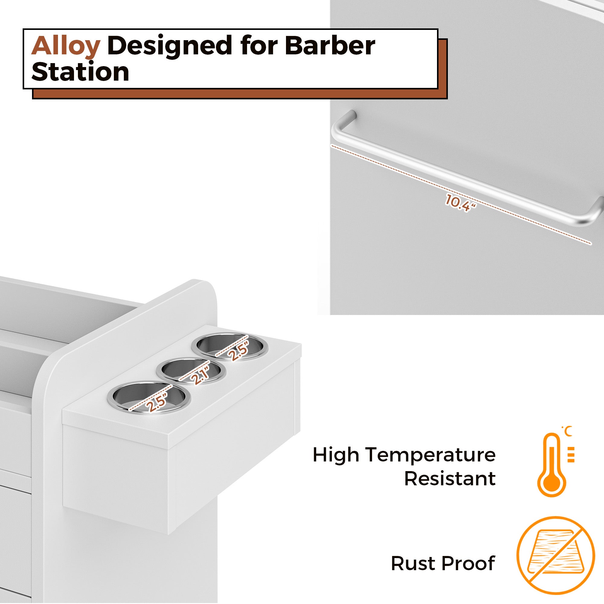 Advwin Salon Storage Trolley Cart with 5 Wheels