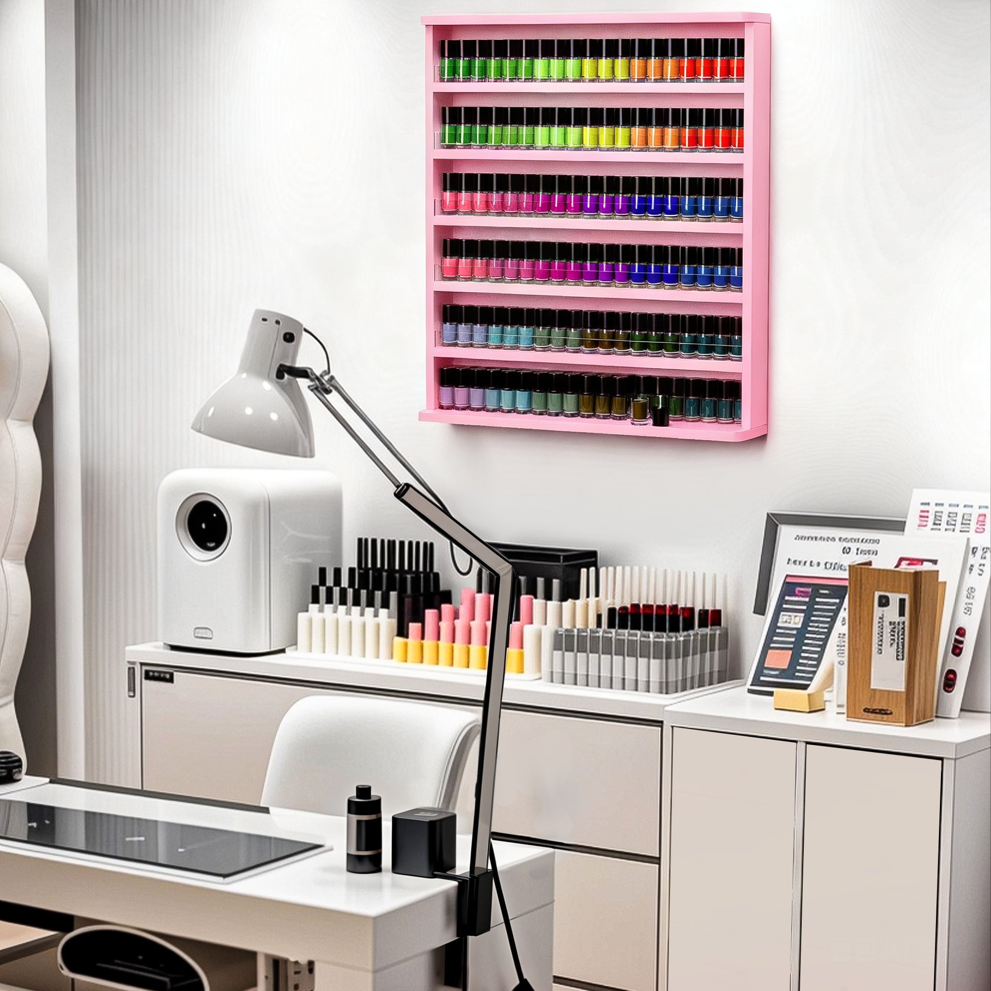 Advwin Wall Mount Nail Polish Organizer
