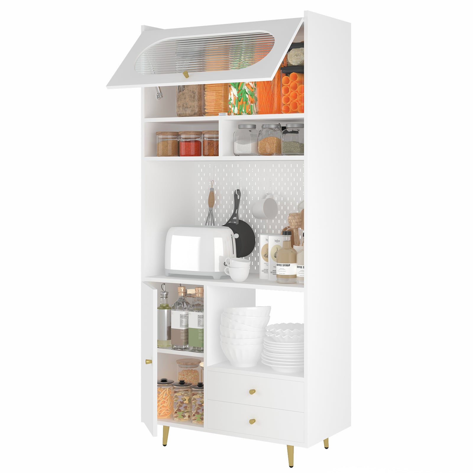 Advwin 70.8" Kitchen Pantry Storage Cabinet