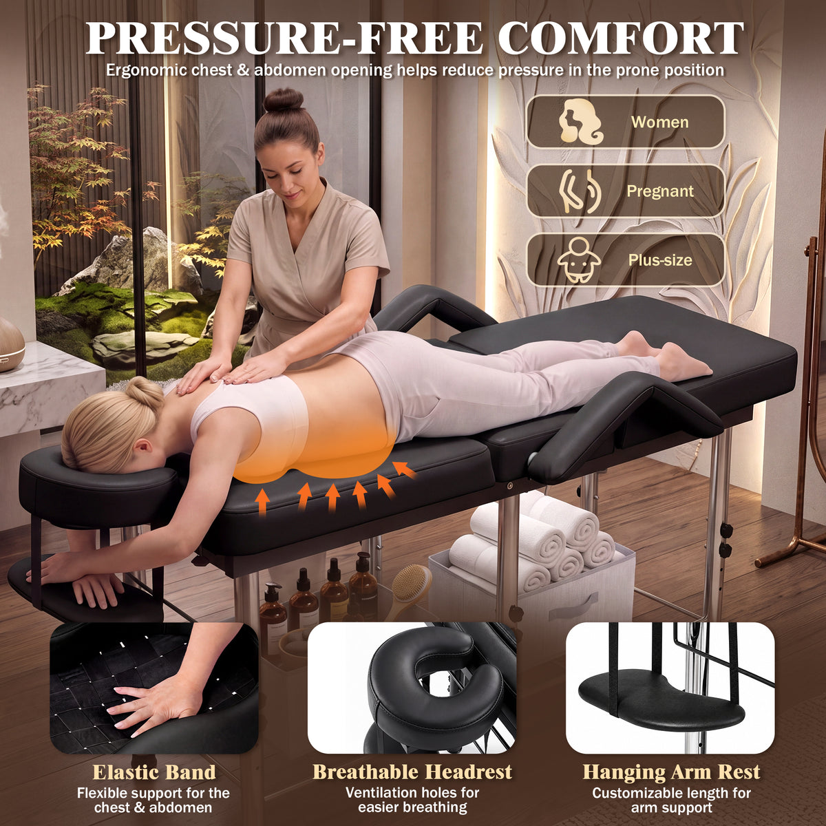 Advwin Massage Table w/ Chest & Abdominal Opening