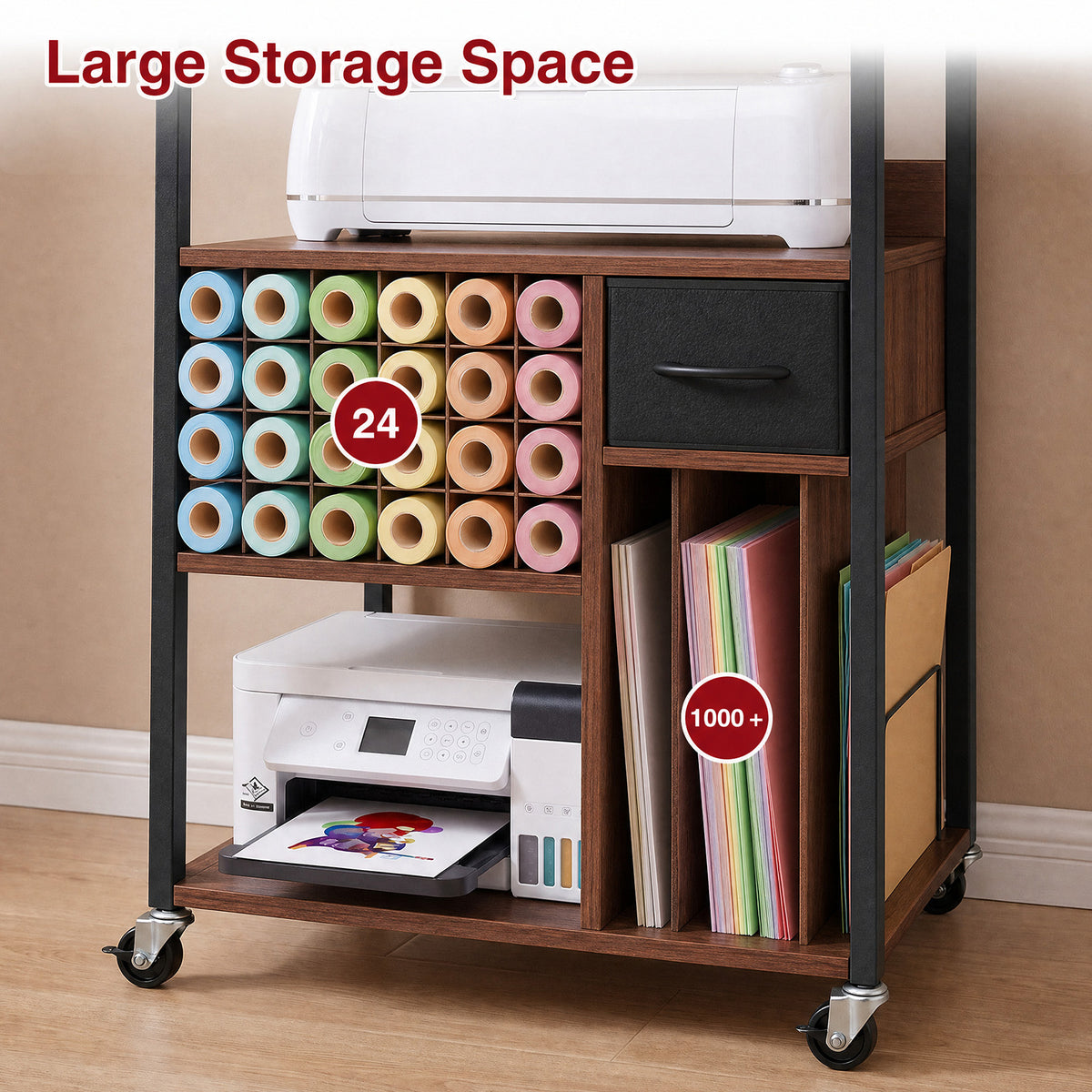 Advwin Foldable Heat Press Table w/ Built-in Power Outlet