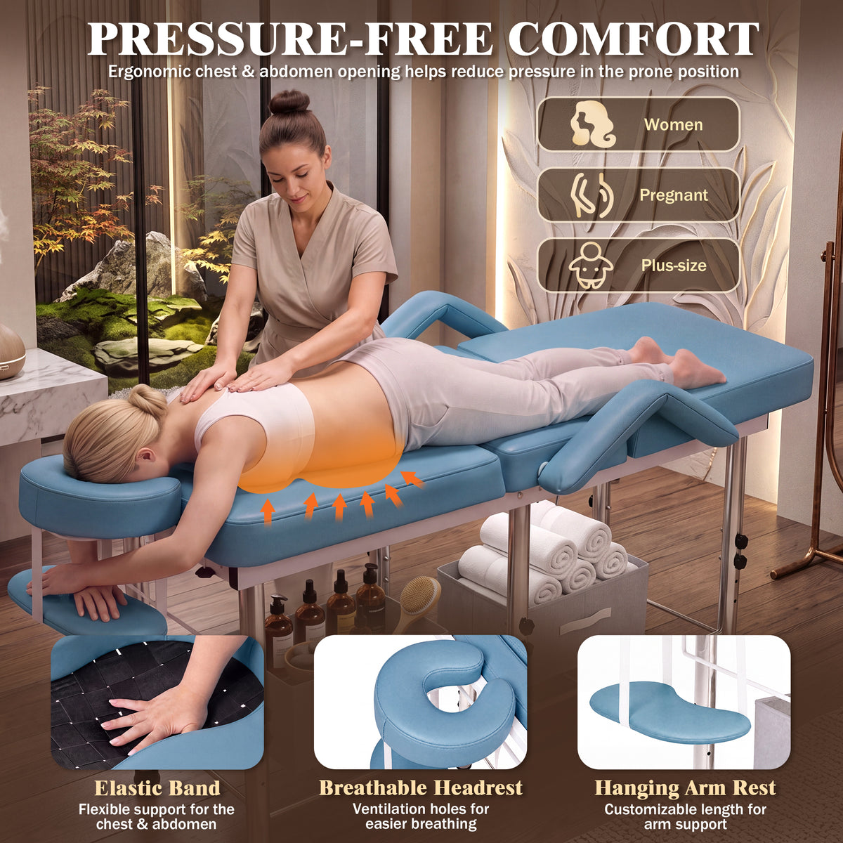 Advwin Massage Table w/ Chest & Abdominal Opening