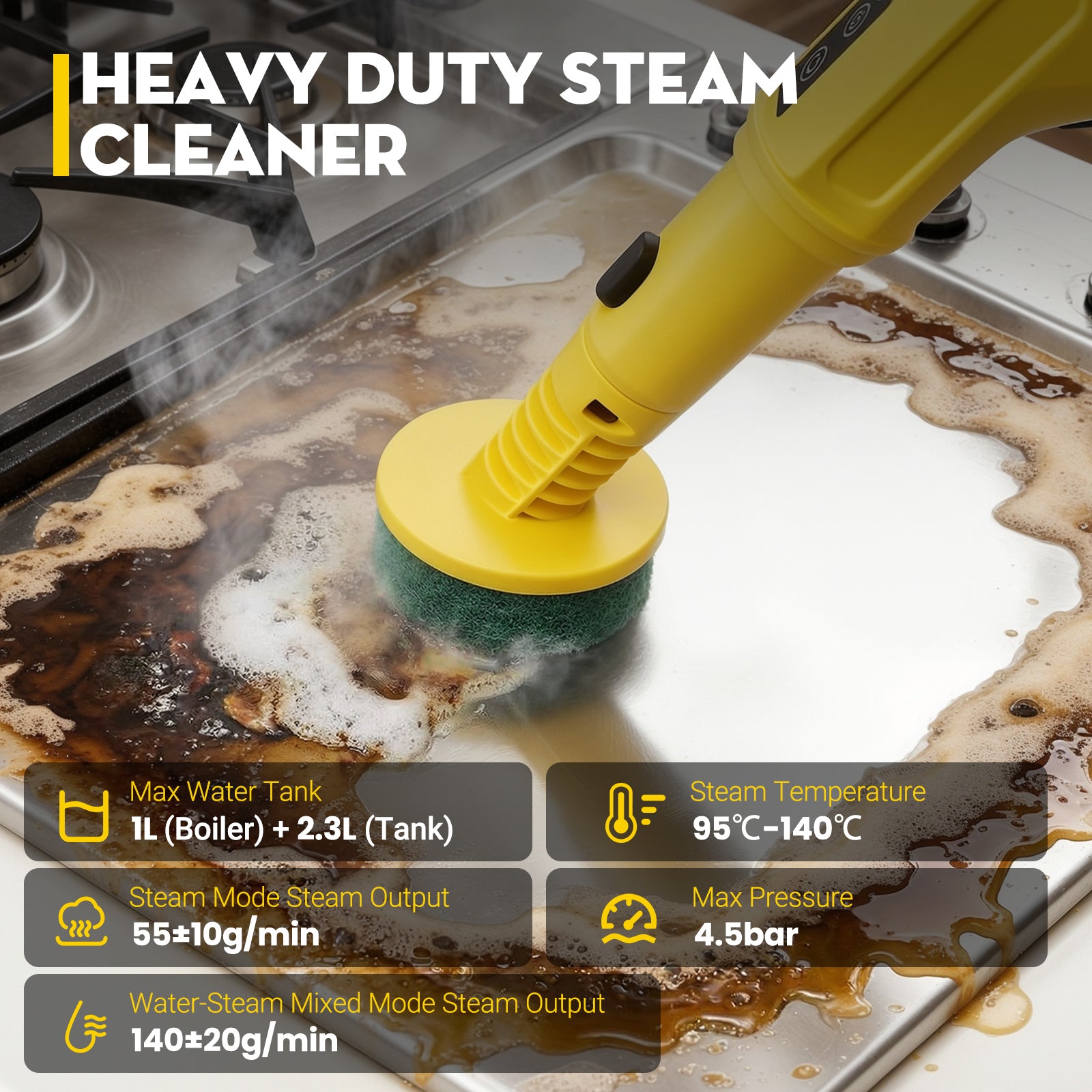 Advwin Steam Cleaner Chemical-Free High-Pressure