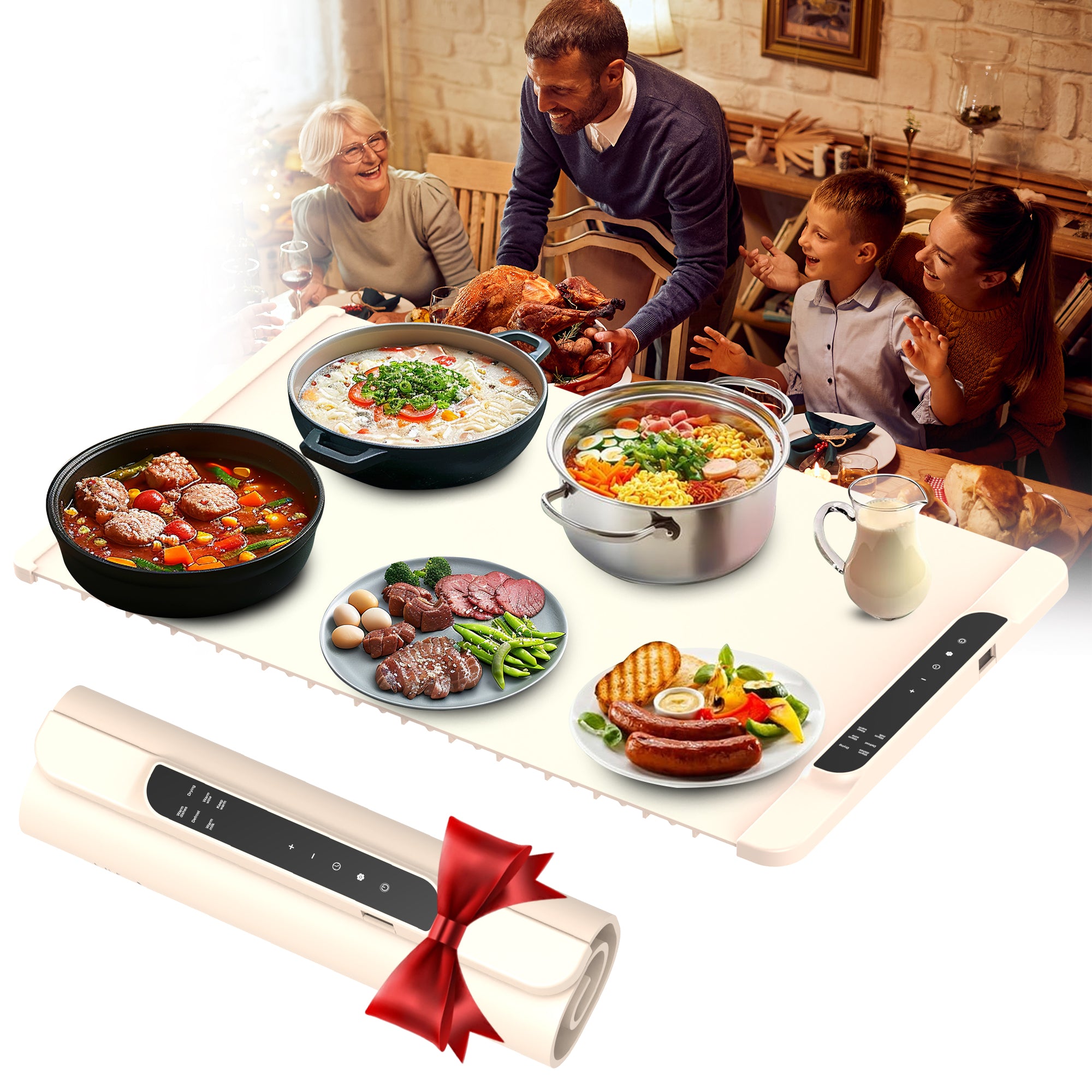 Advwin Electric Food Warming Mat with Child Lock