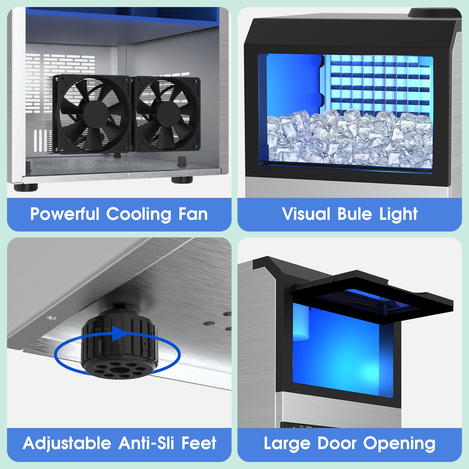 Advwin Commercial Ice Maker Machine 100Lbs/24H