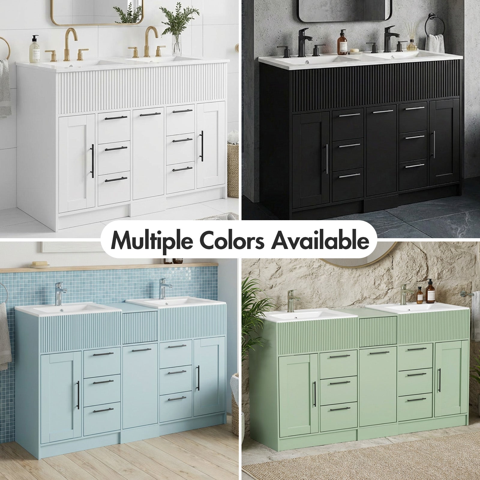 Advwin Freestanding Modern Bathroom Vanity w/ Sink