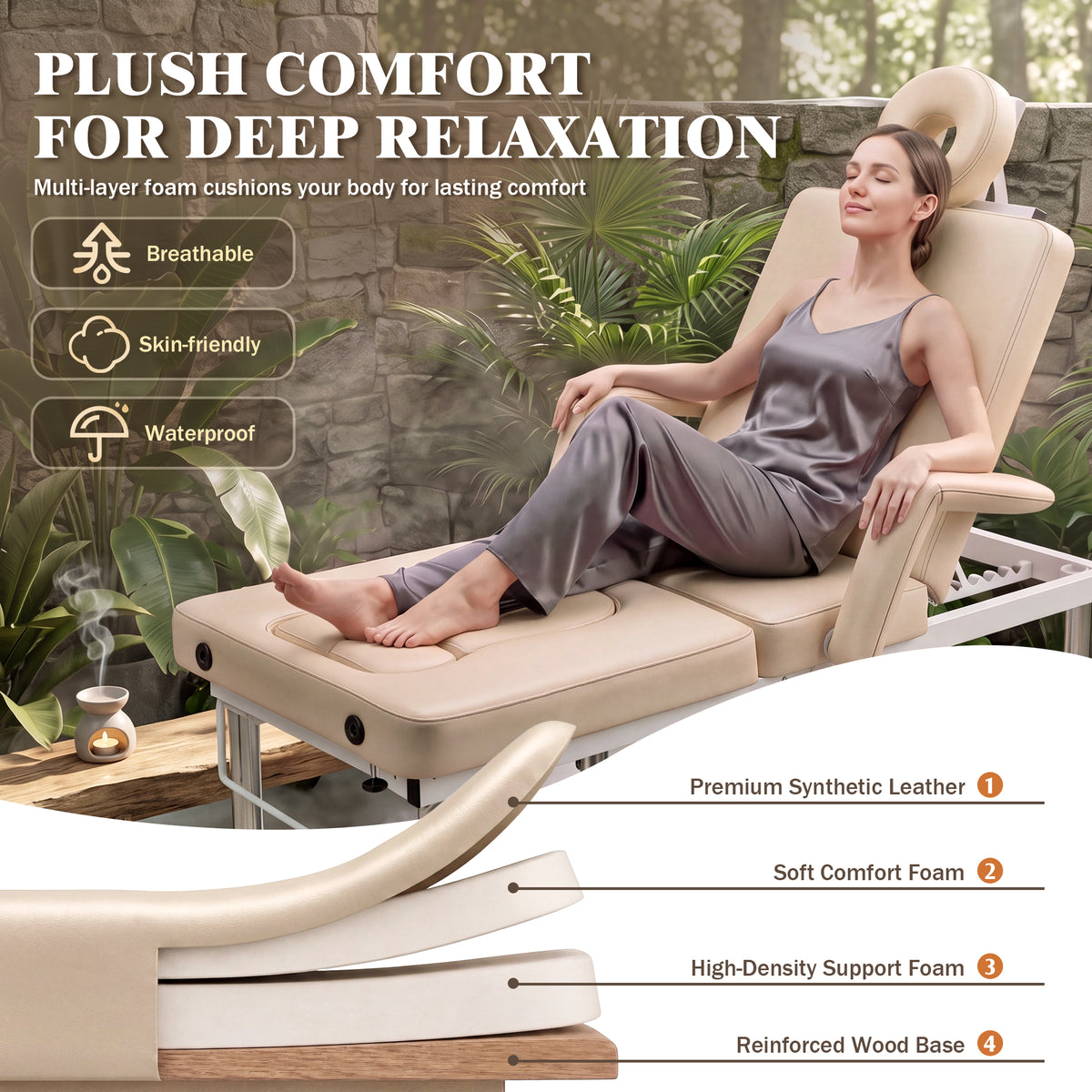 Advwin Massage Table w/ Chest & Abdominal Opening