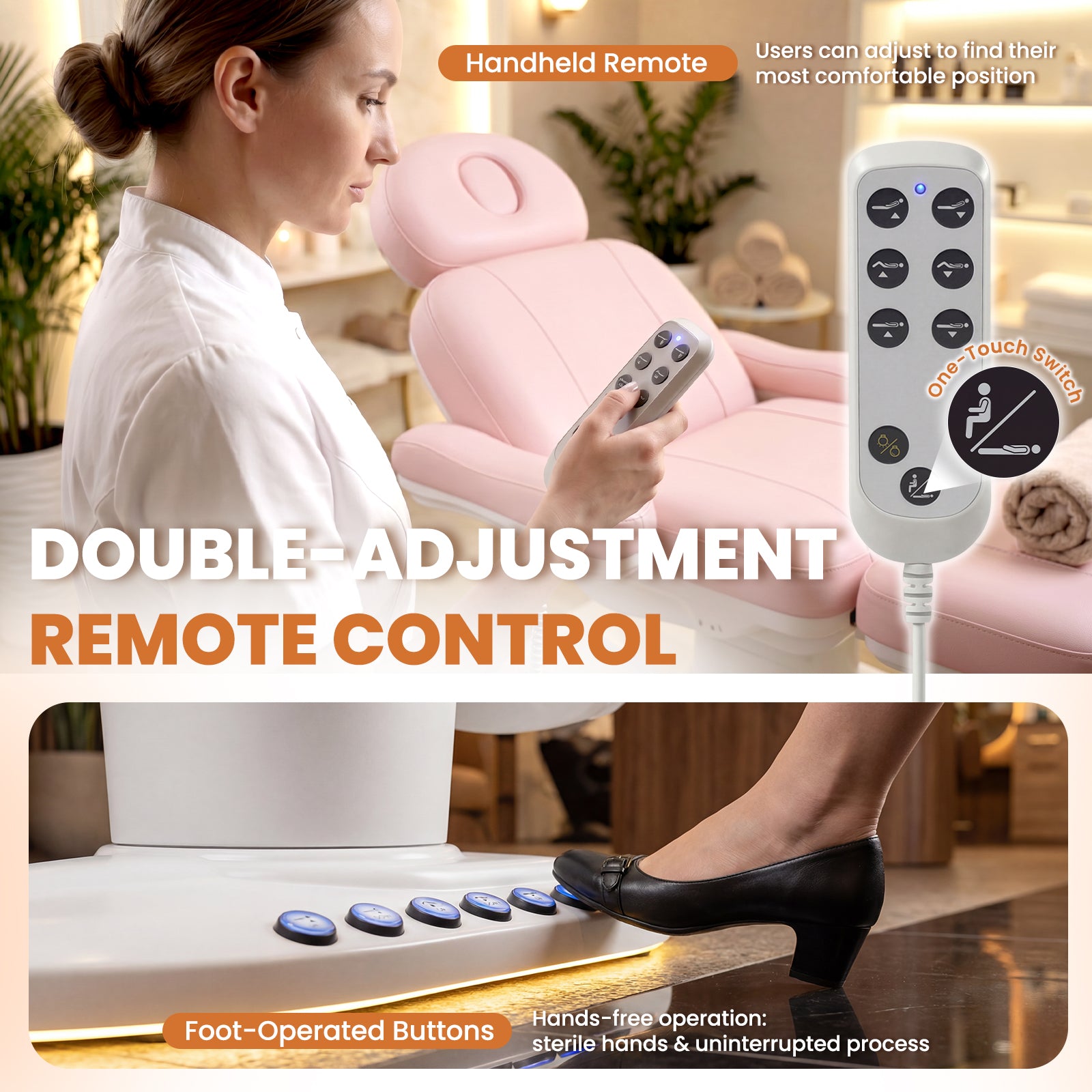 Advwin Fully Electric Massage Table with 3 Motors