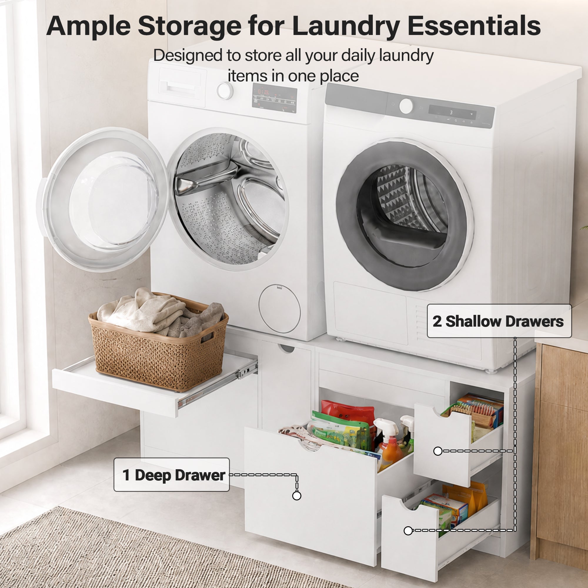 Advwin Heavy Duty Wooden Laundry Stand
