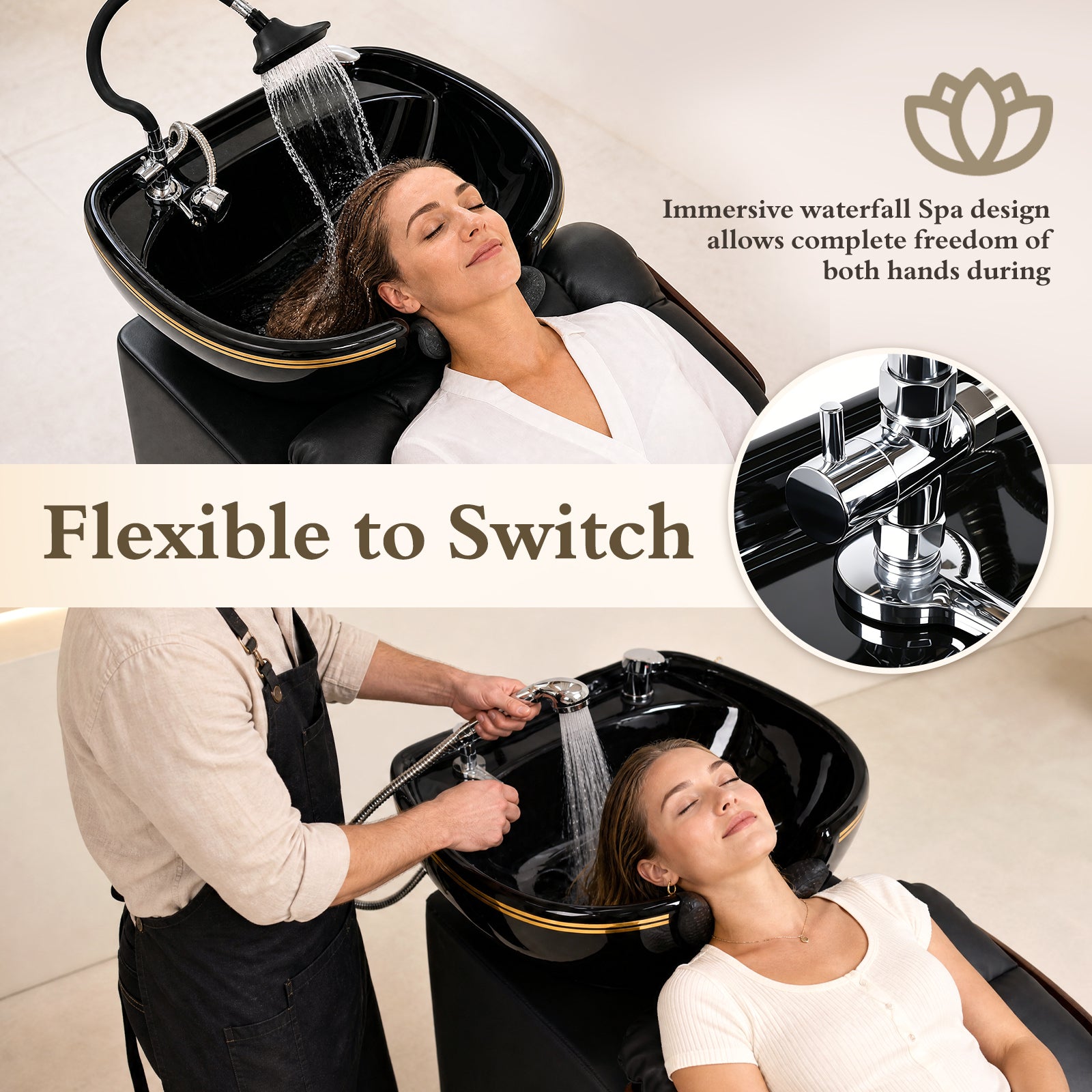 Advwin Hair Washing Station Barber Backwash Unit