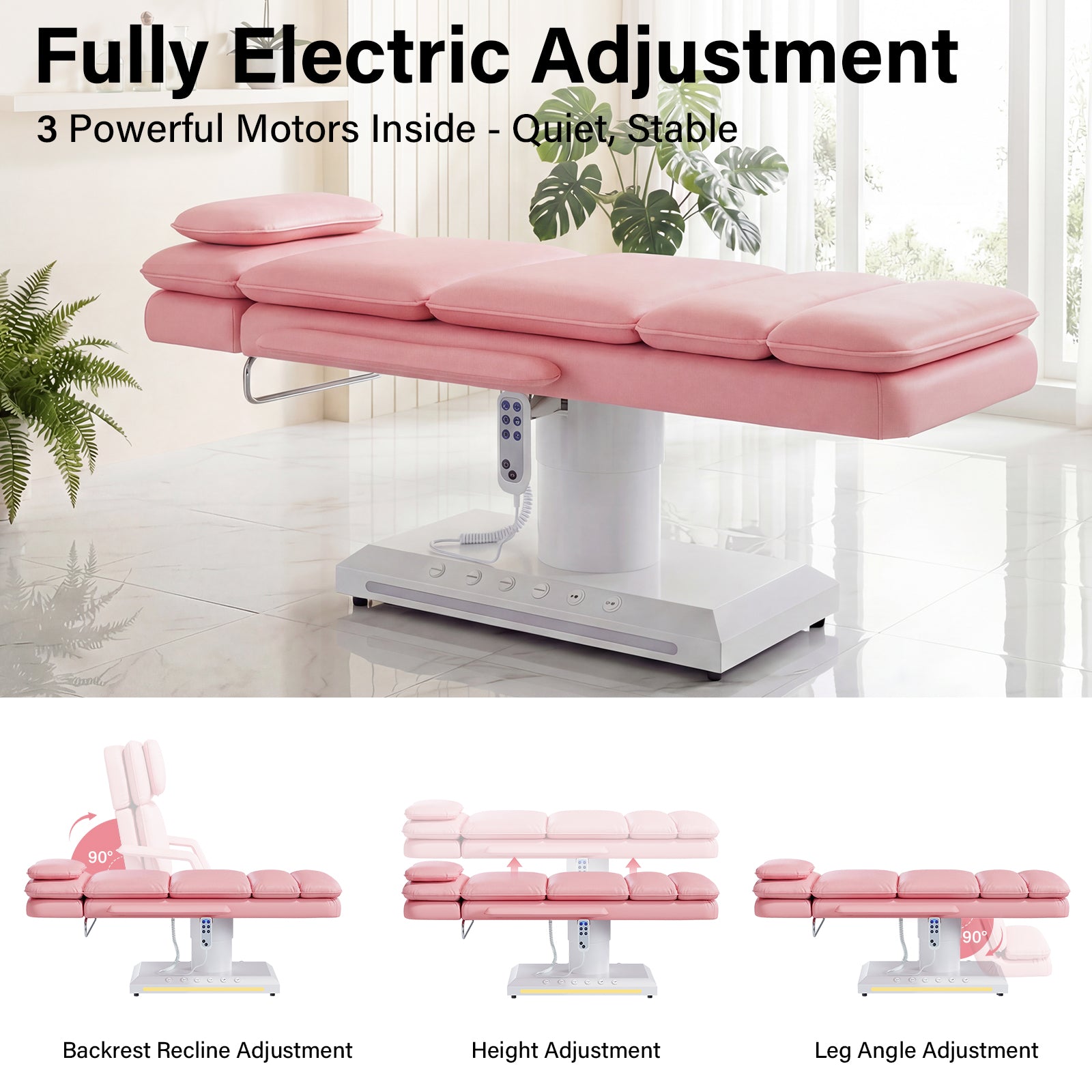 Advwin 3 Motor Electric Massage Table w/Stool