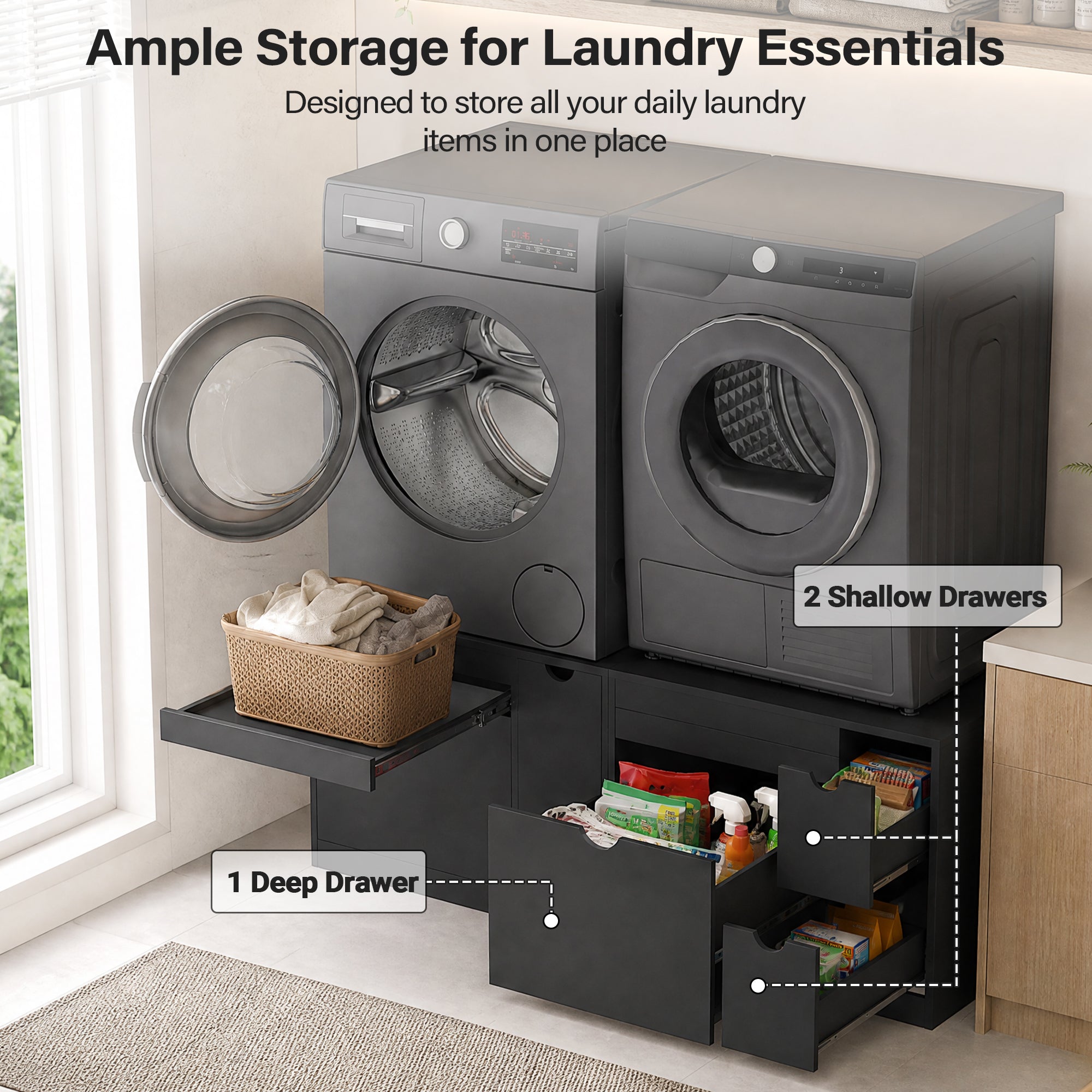 Advwin Heavy Duty Wooden Laundry Stand