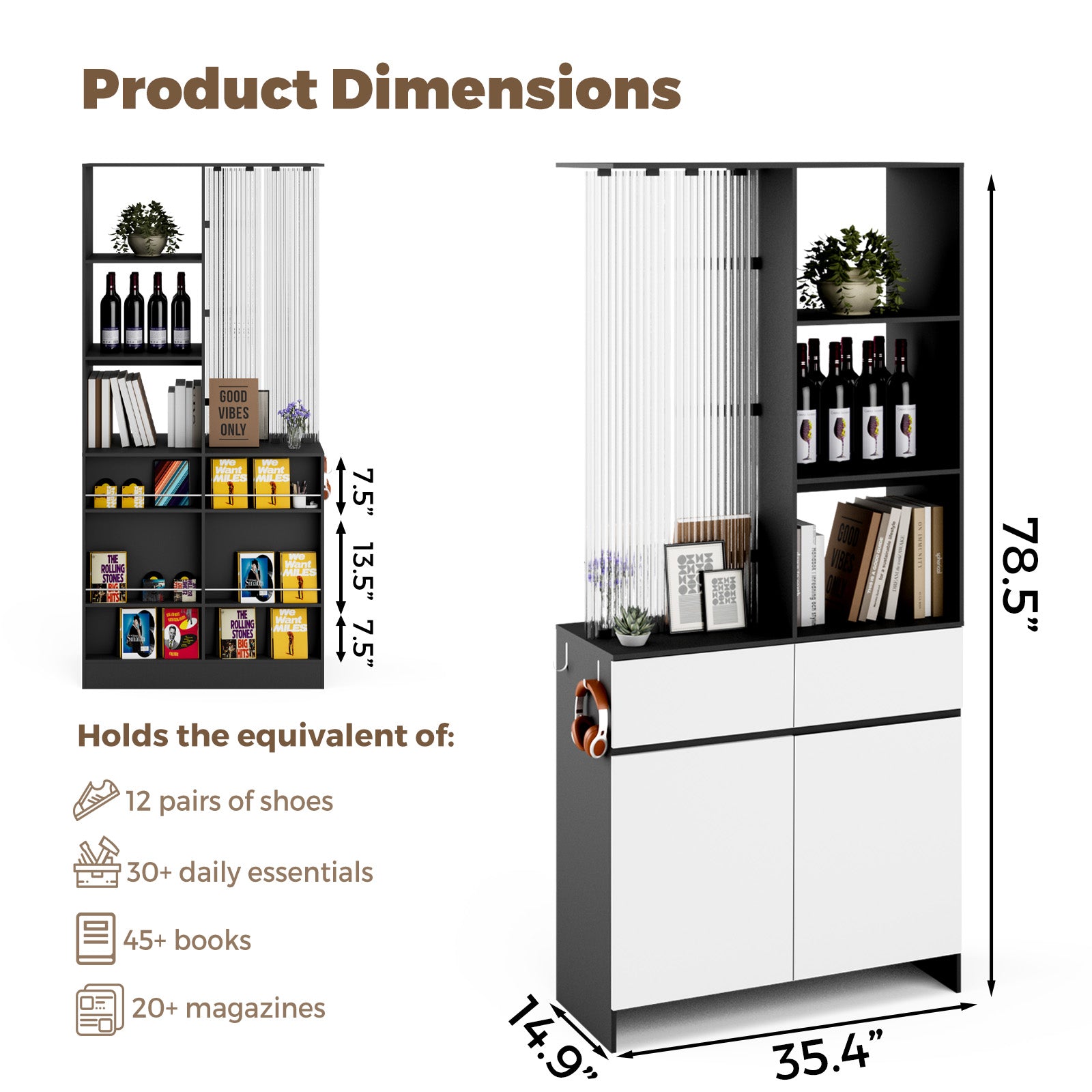 Advwin Modern Freestanding Room Divider