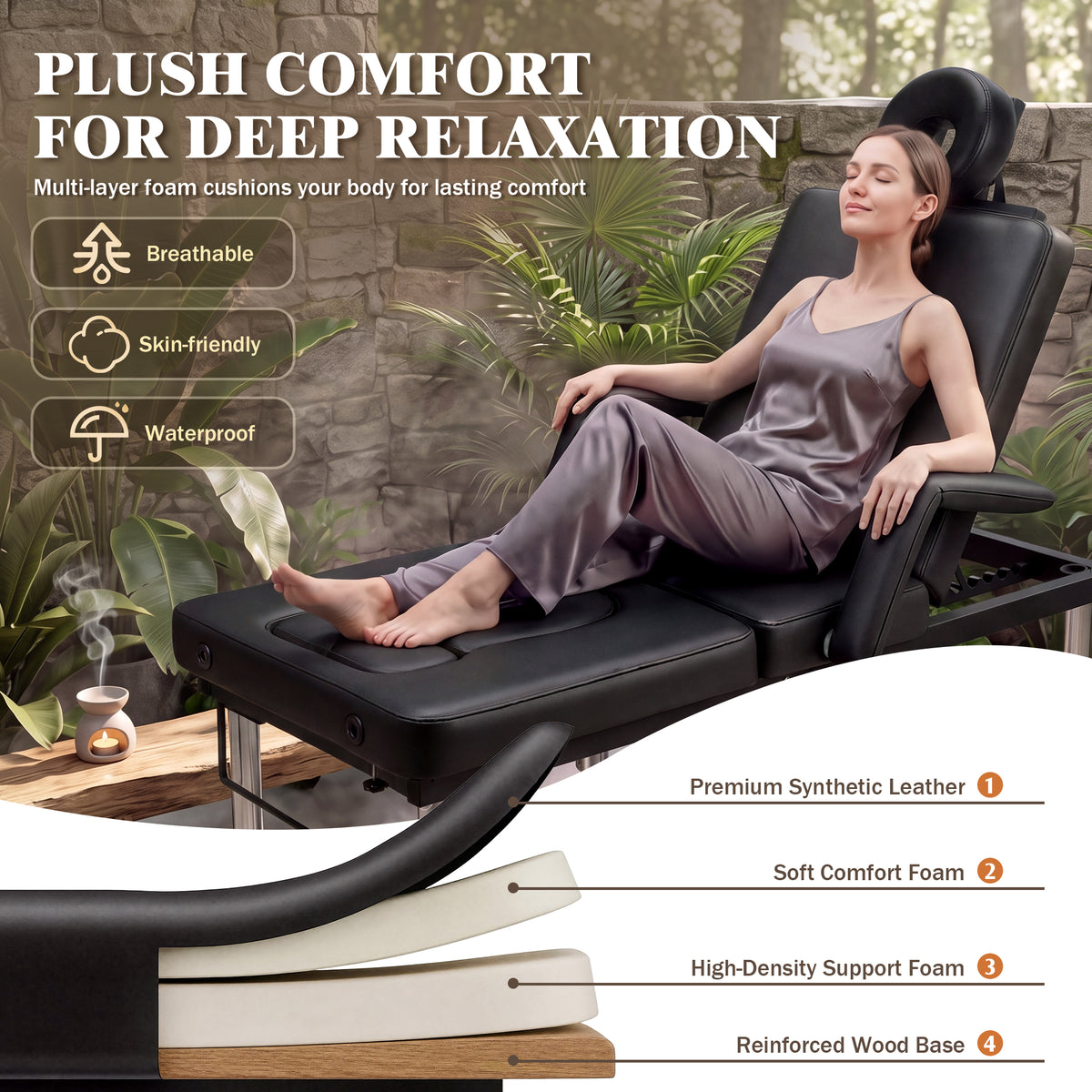 Advwin Massage Table w/ Chest & Abdominal Opening