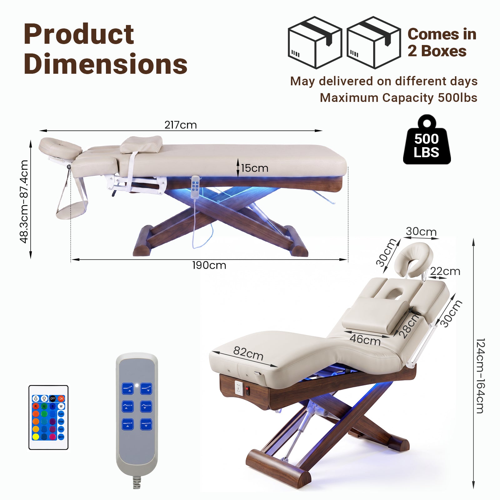 Advwin Electric Massage Table for Spa & Treatment