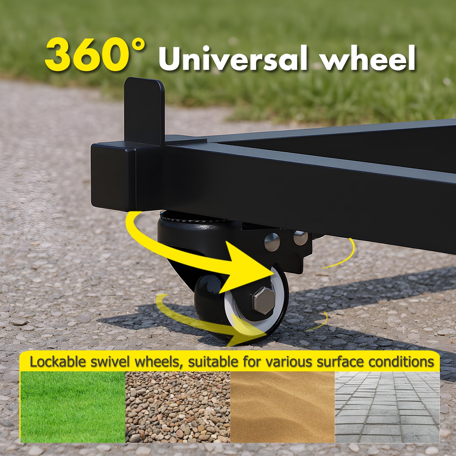 Advwin Folding Chair Rack with Lockable Wheels