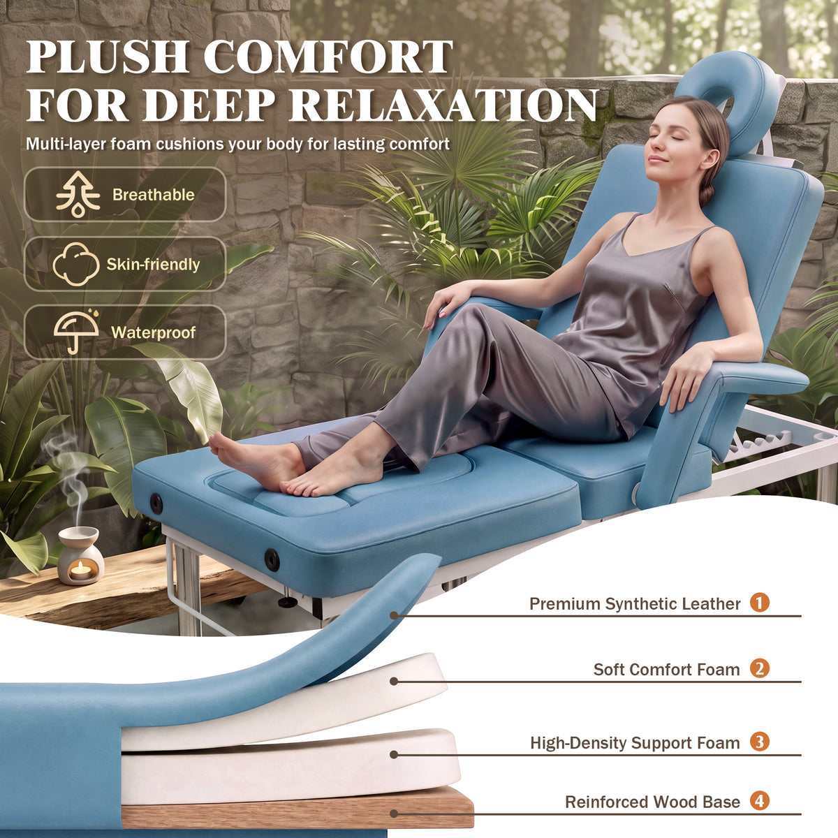 Advwin Massage Table w/ Chest & Abdominal Opening
